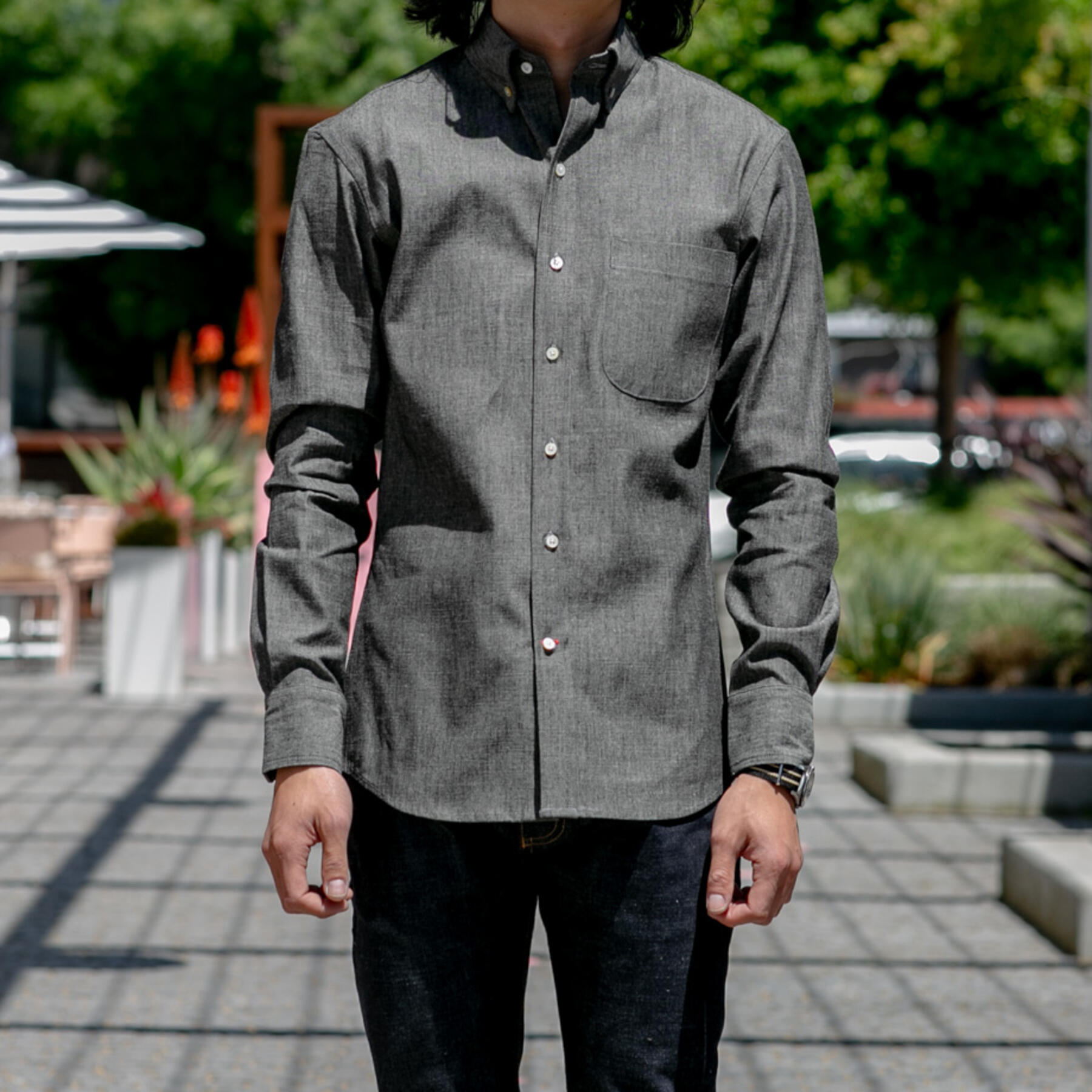 gustin #665 black chambray