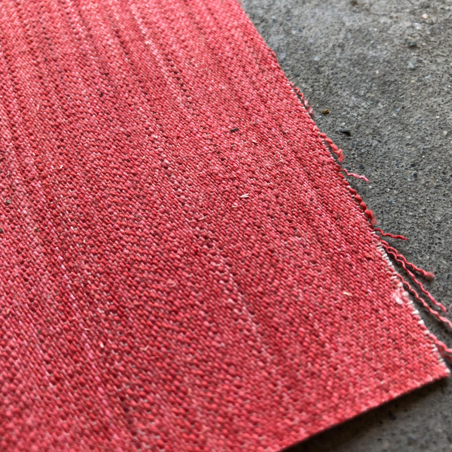 gustin #431 salmon linen selvedge