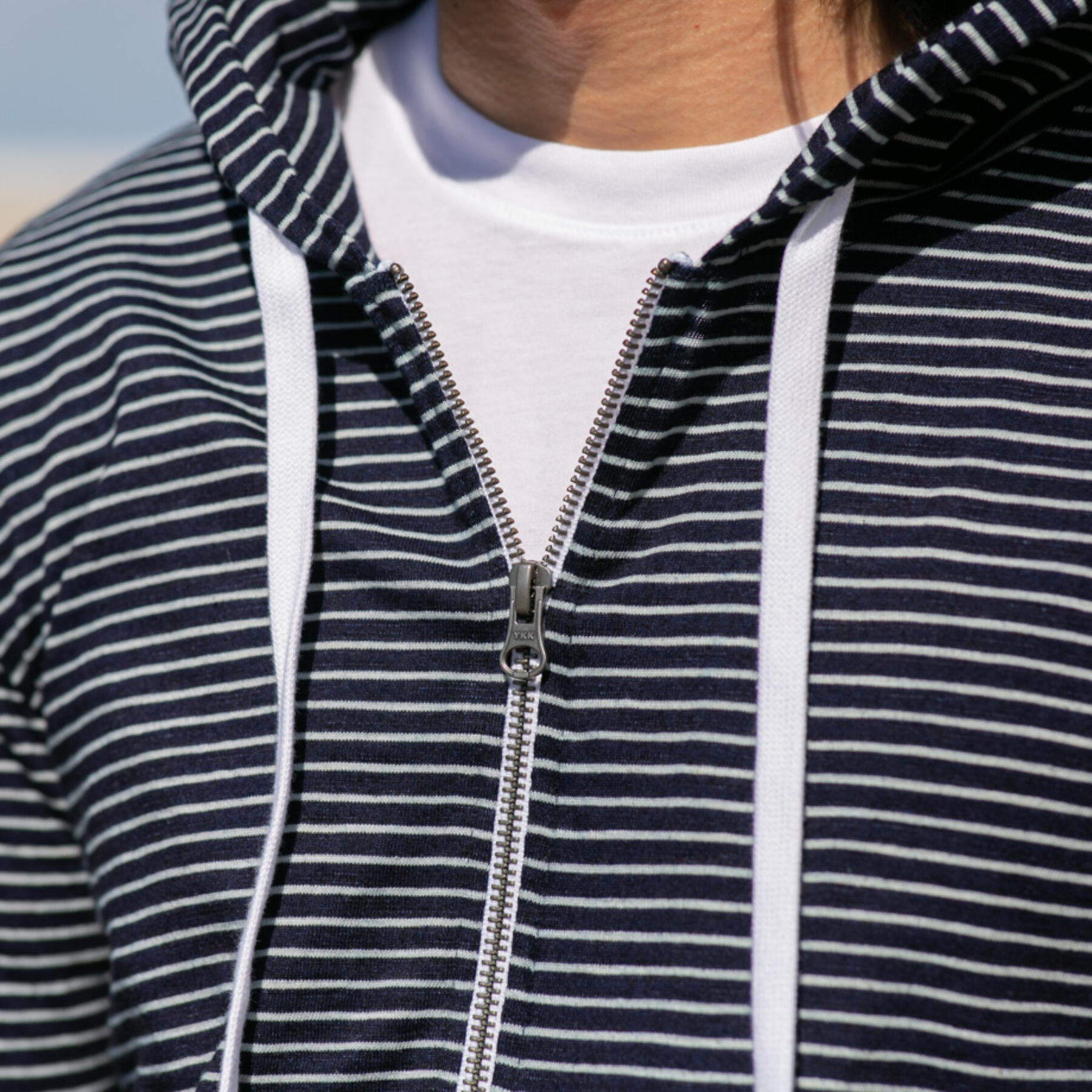 gustin indigo stripe superlight zip hoodie - 2 pack