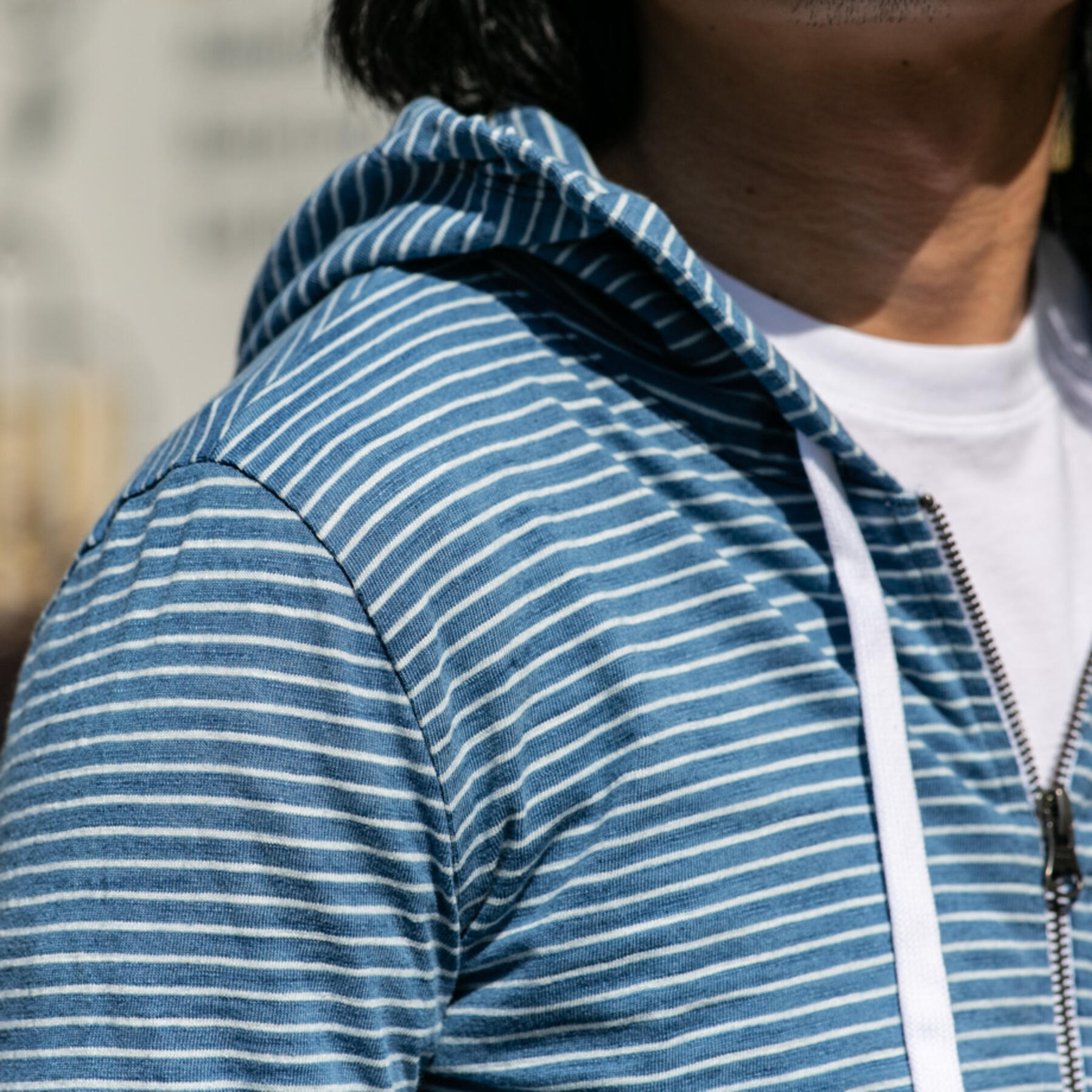 gustin indigo stripe superlight zip hoodie - 2 pack