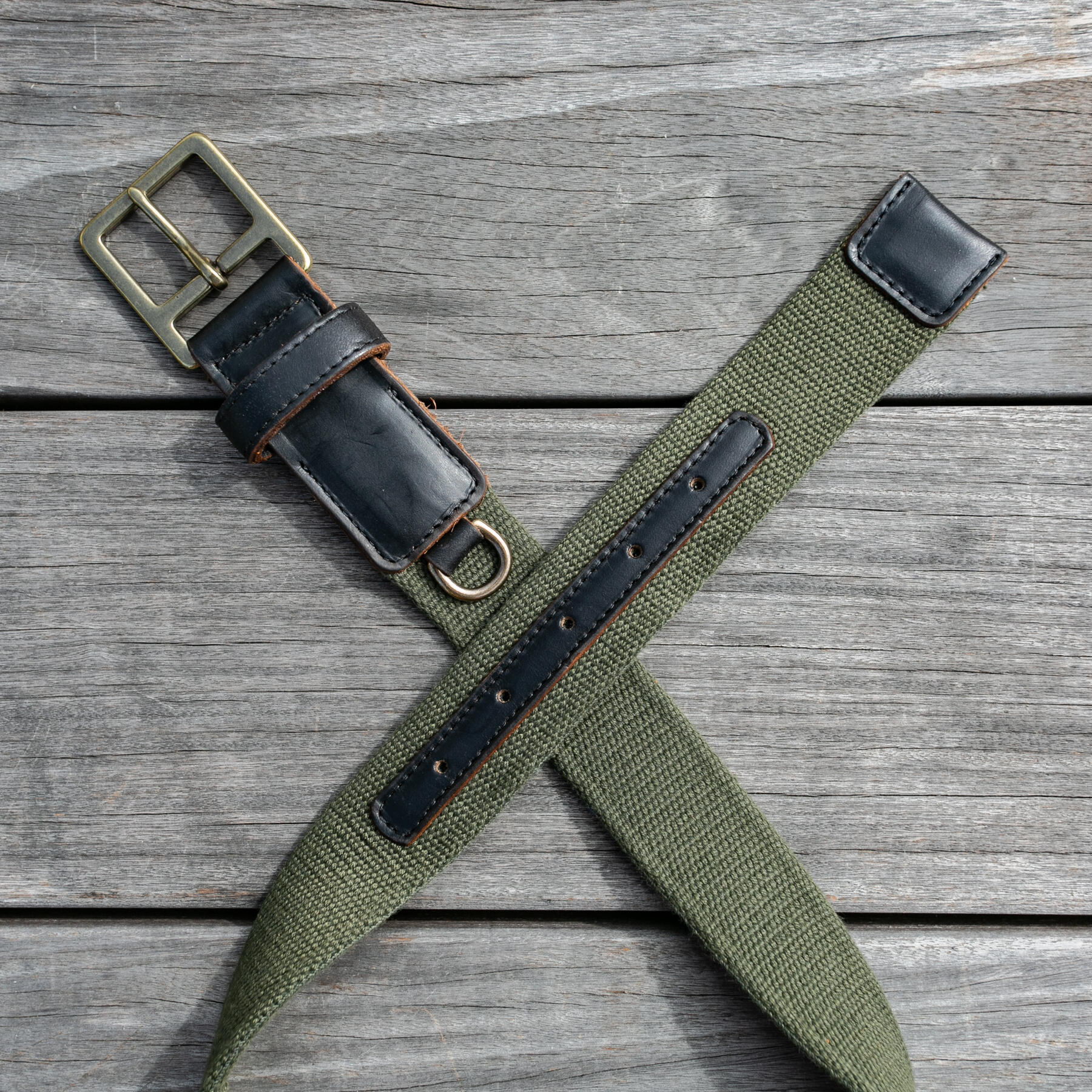 gustin olive webbing belt - chromexcel black