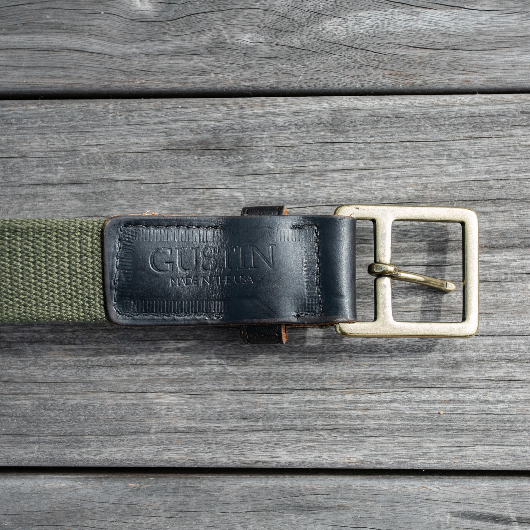 gustin olive webbing belt - chromexcel black