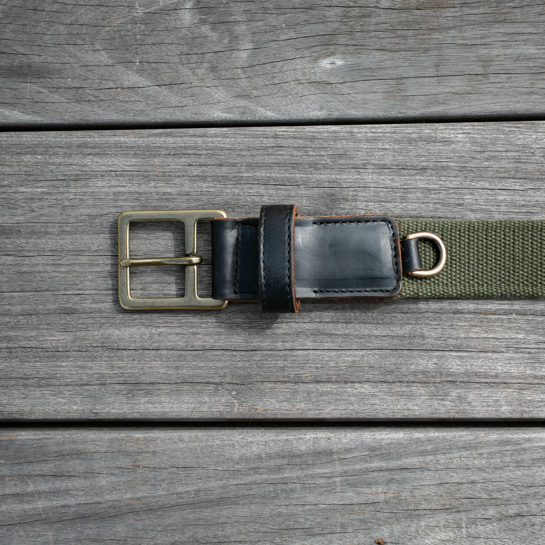 gustin olive webbing belt - chromexcel black