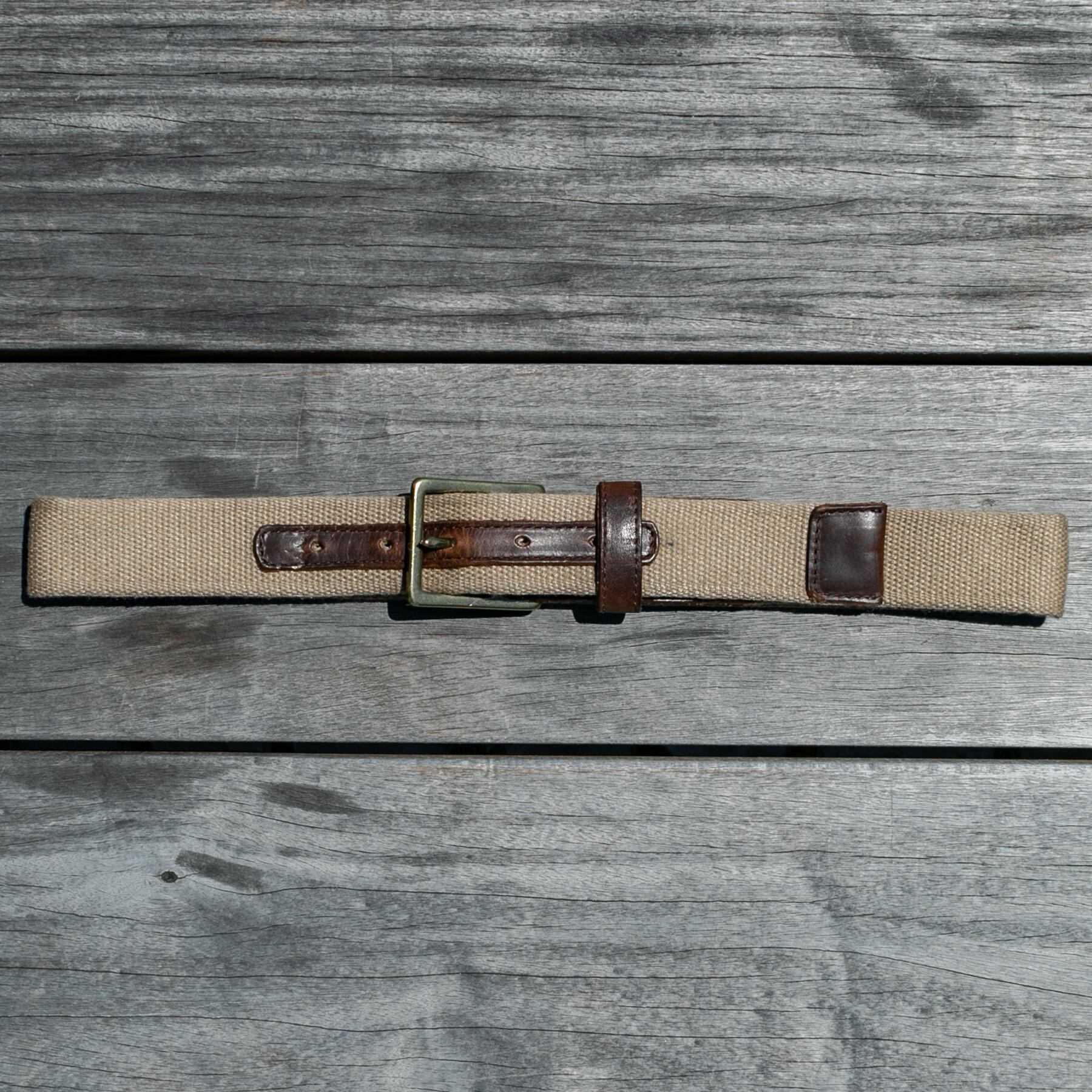 gustin tan webbing belt - nut brown dublin