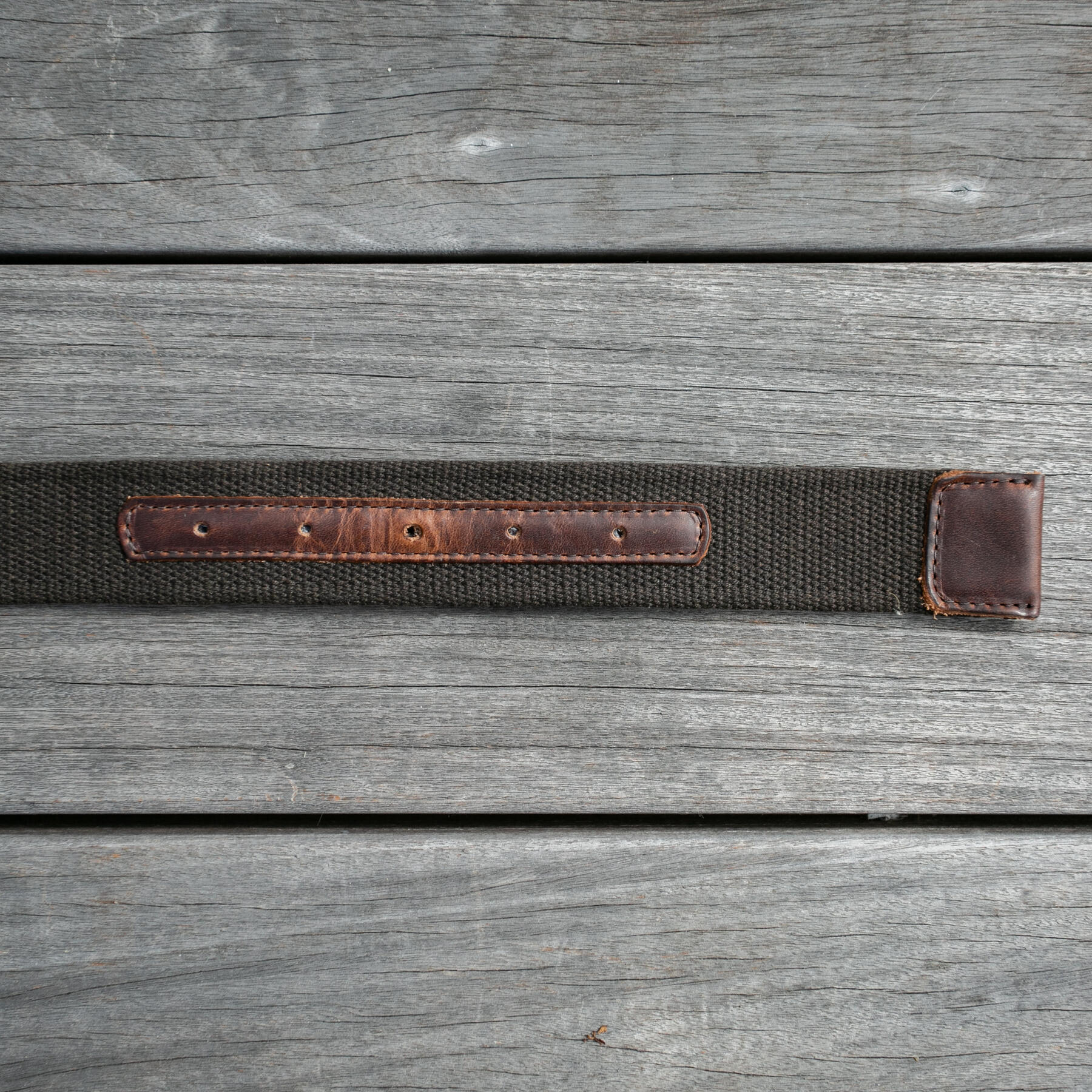 gustin drab webbing belt - nut brown dublin