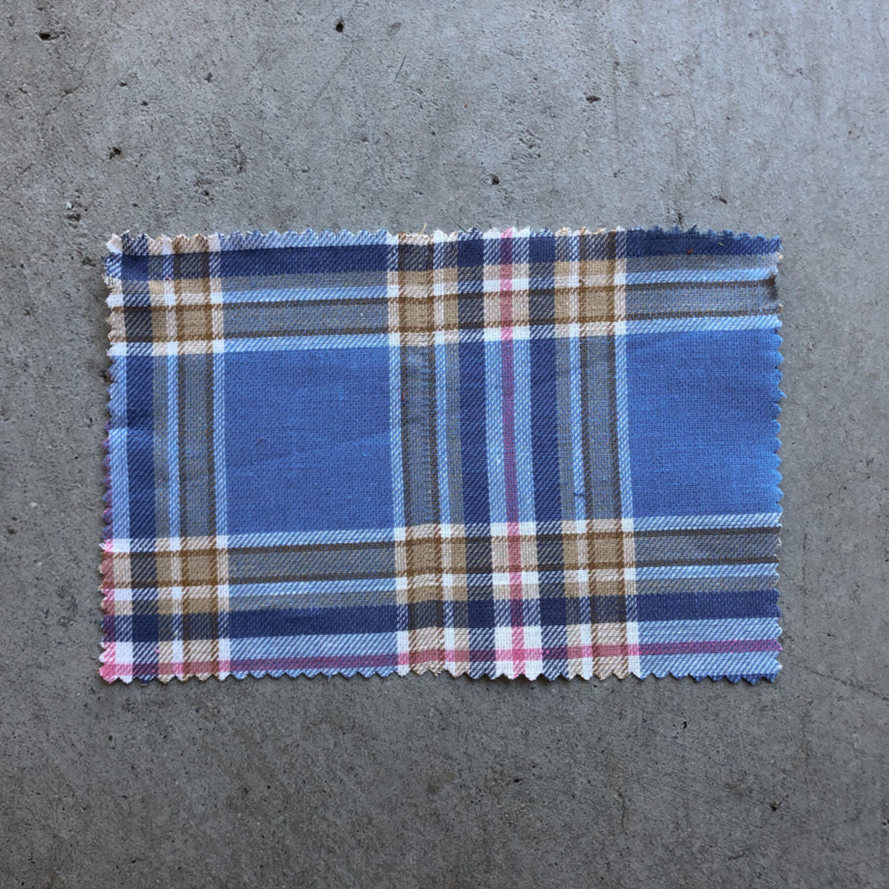 gustin #680 vintage linen plaid - blue