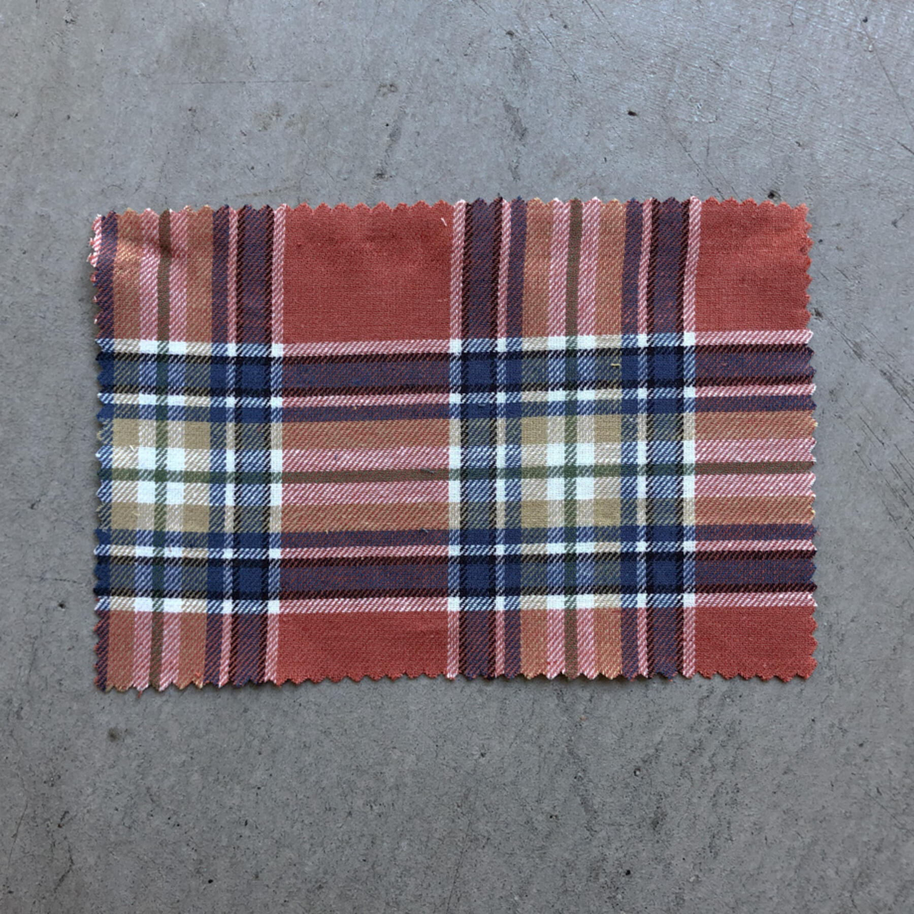 gustin #681 vintage linen plaid - orange