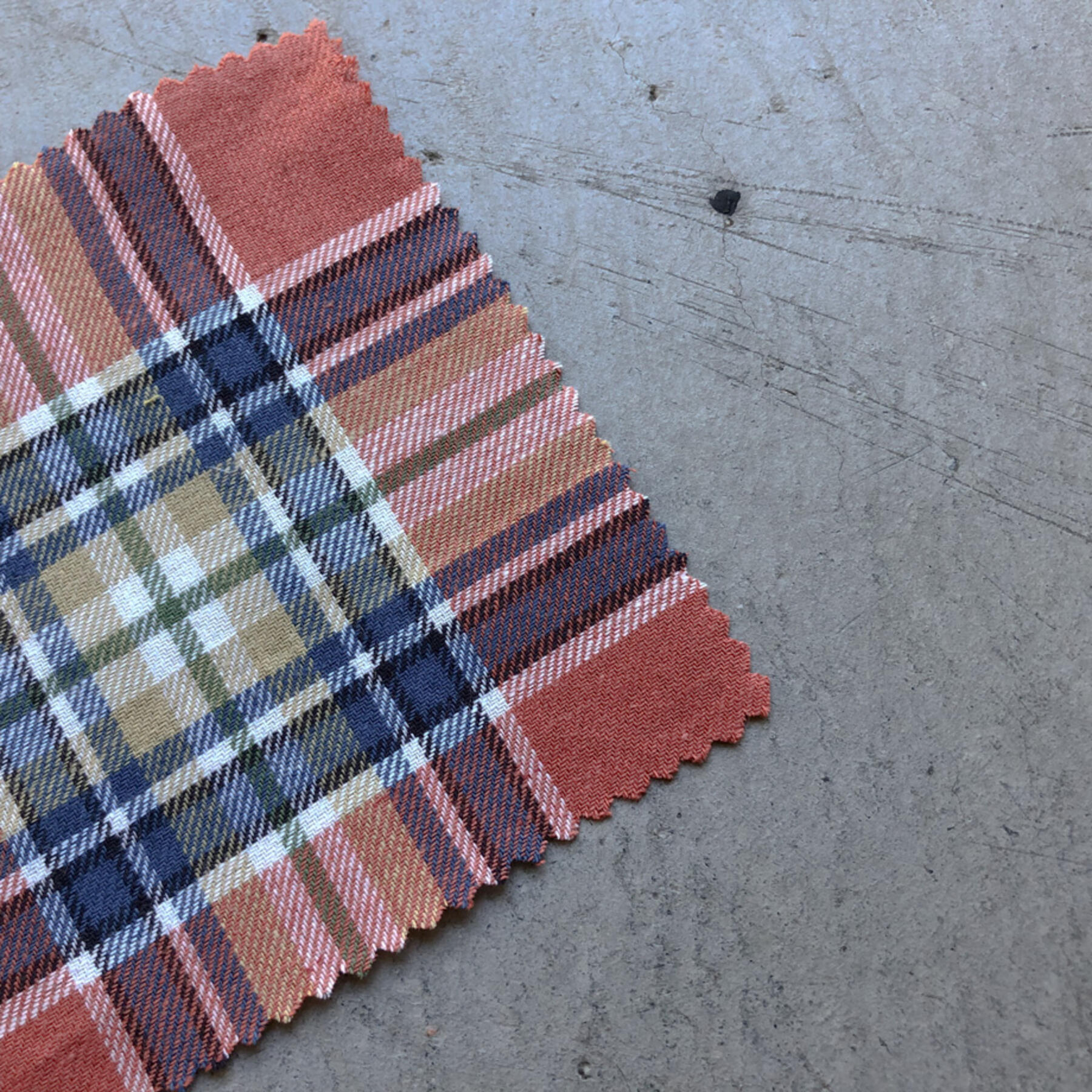 gustin #681 vintage linen plaid - orange