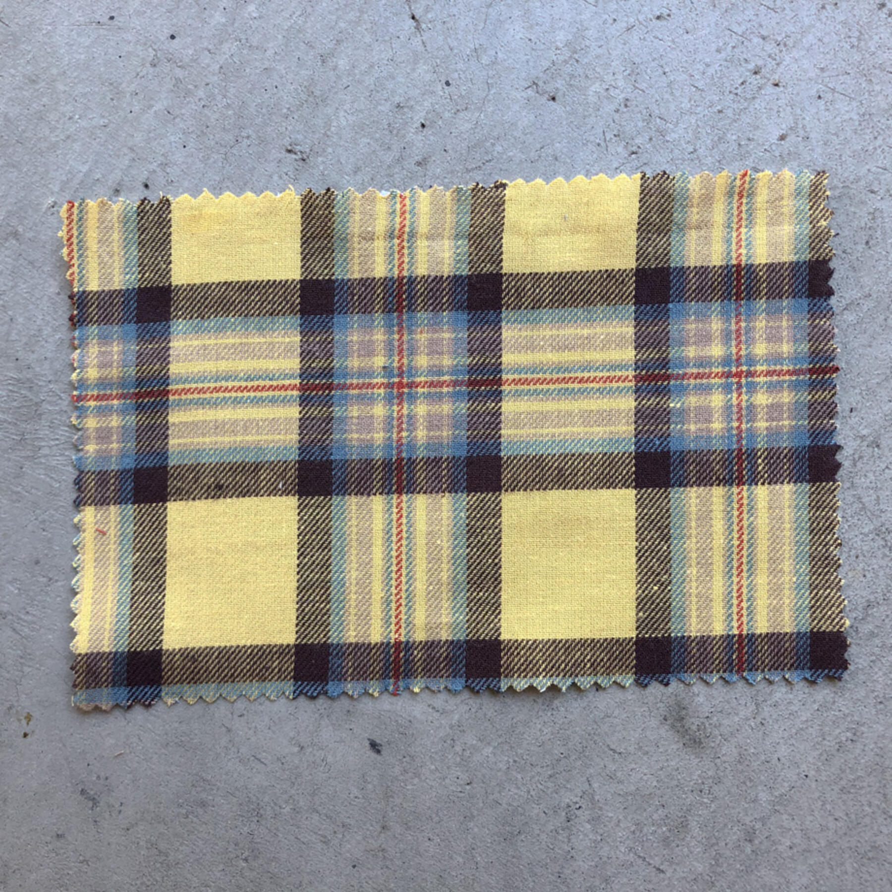 gustin #682 vintage linen plaid - yellow