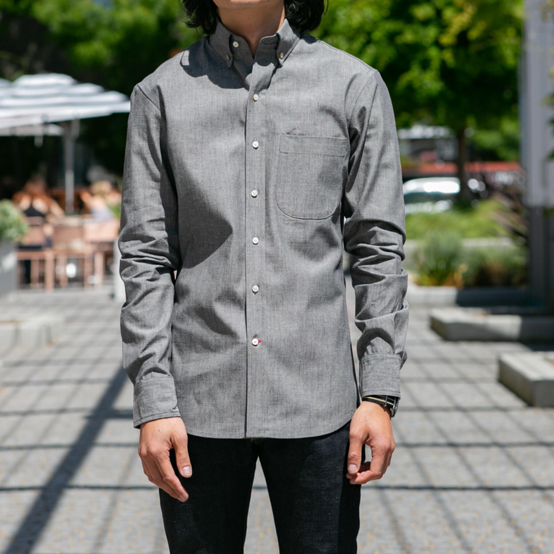 gustin #684 grey chambray