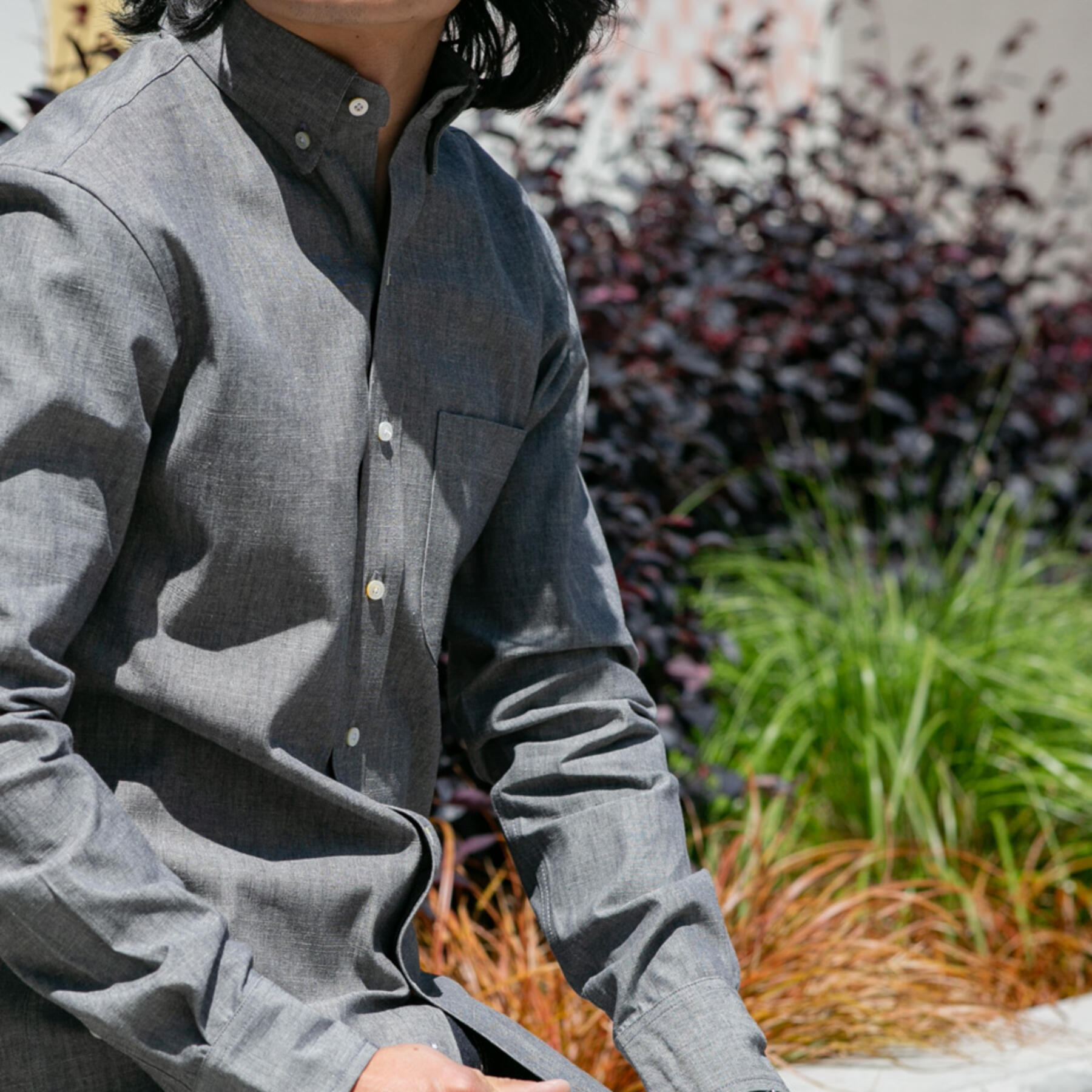 gustin #684 grey chambray