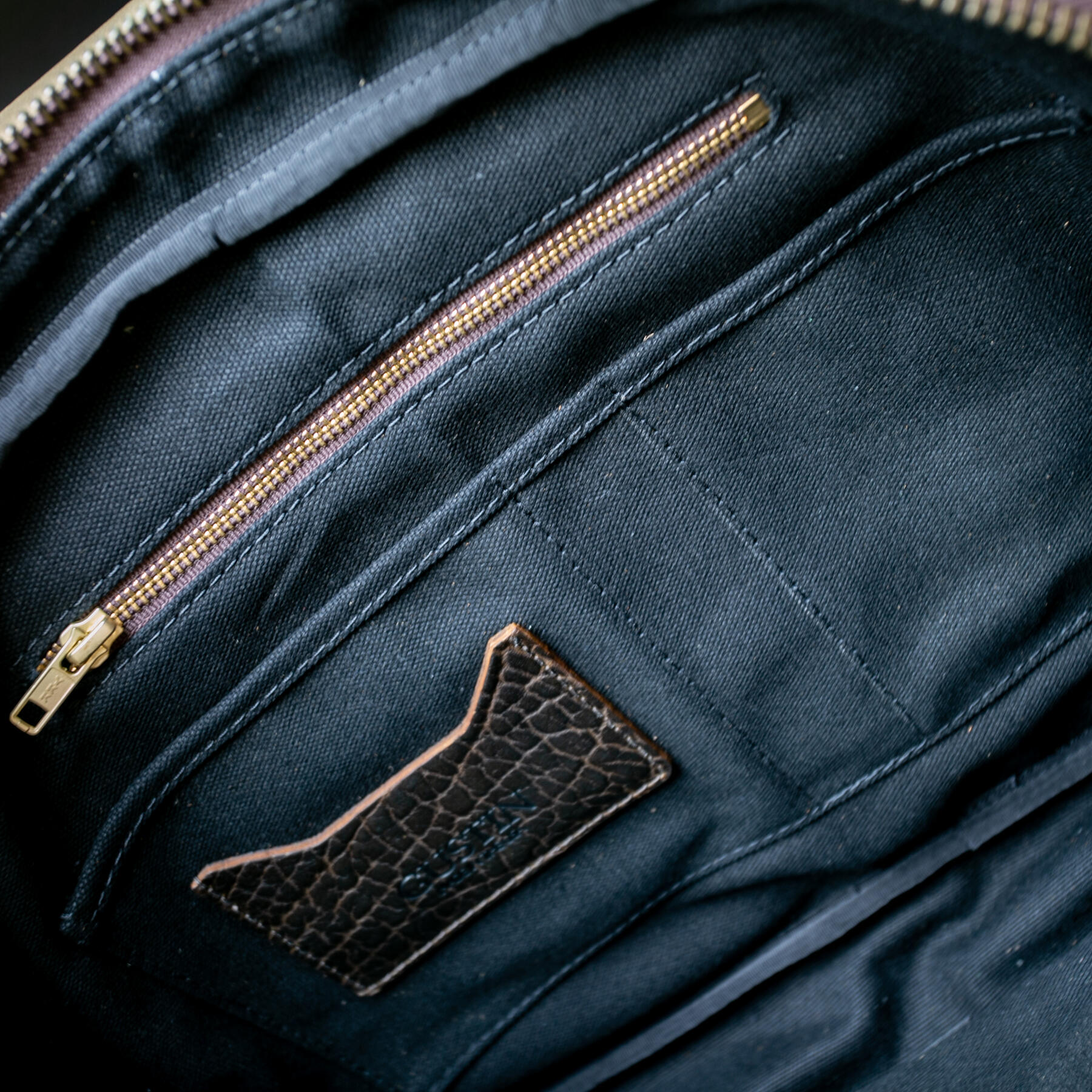 gustin bison twill briefcase - olive