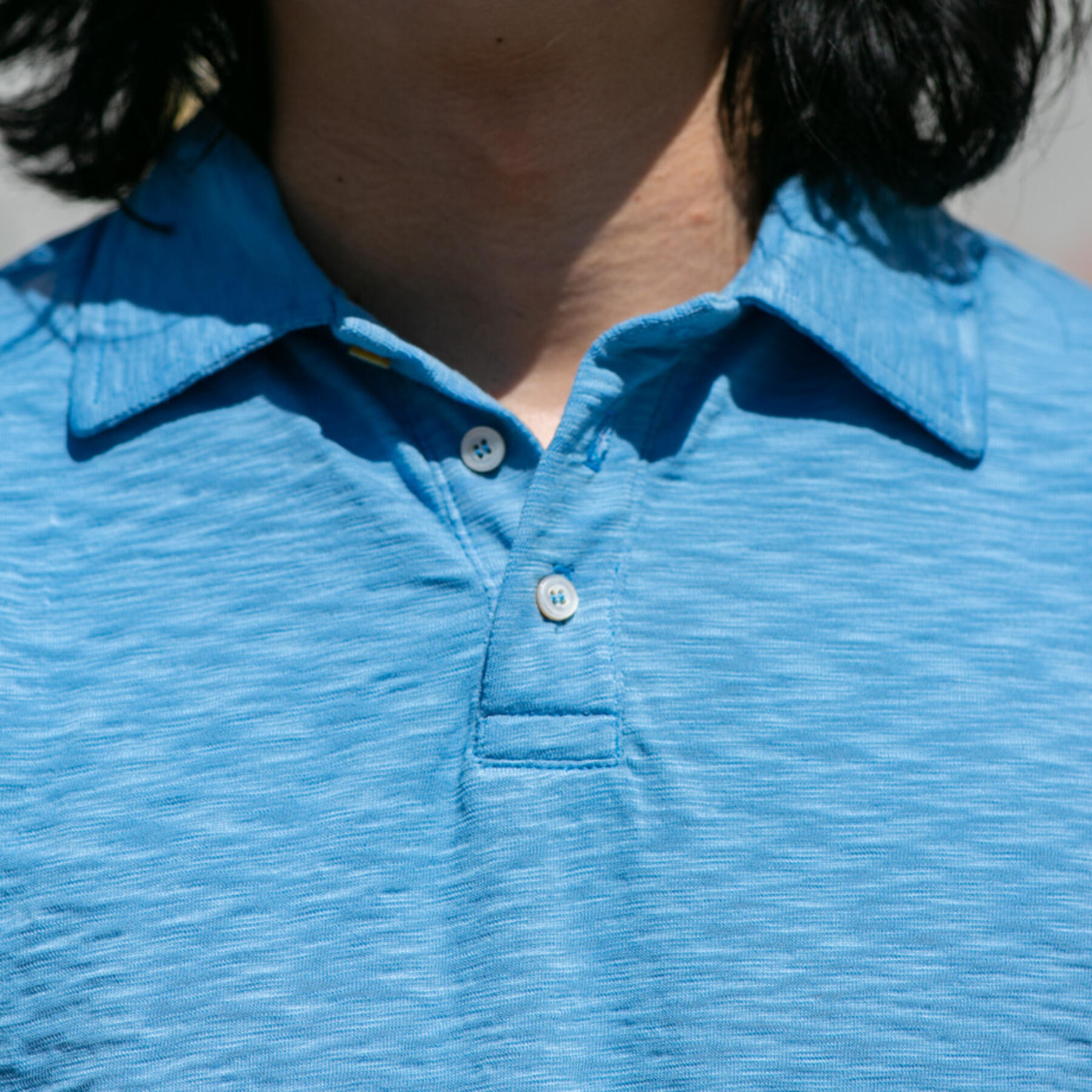 gustin american slub polo - sky