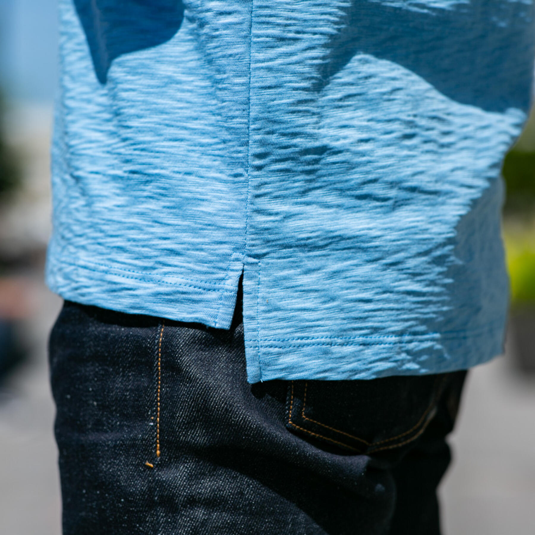 gustin american slub polo - sky