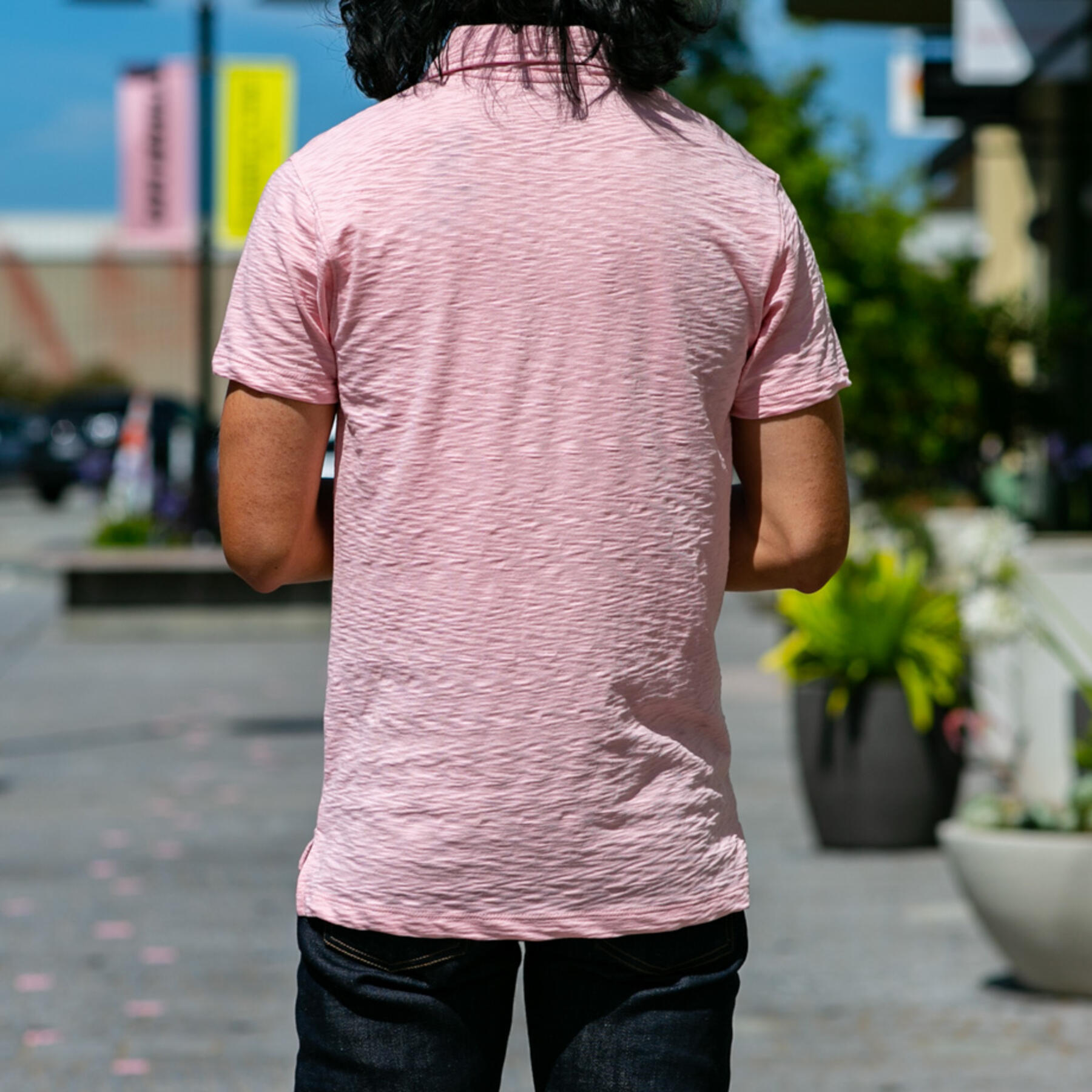 gustin american slub polo - faded pink