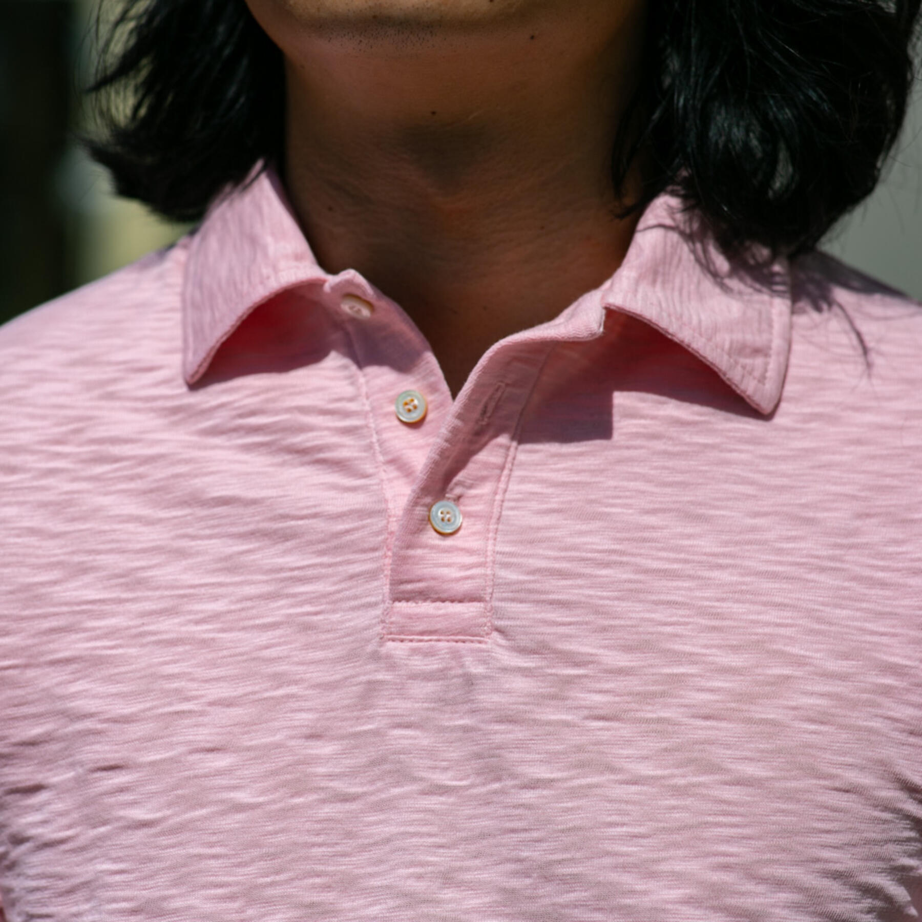 gustin american slub polo - faded pink
