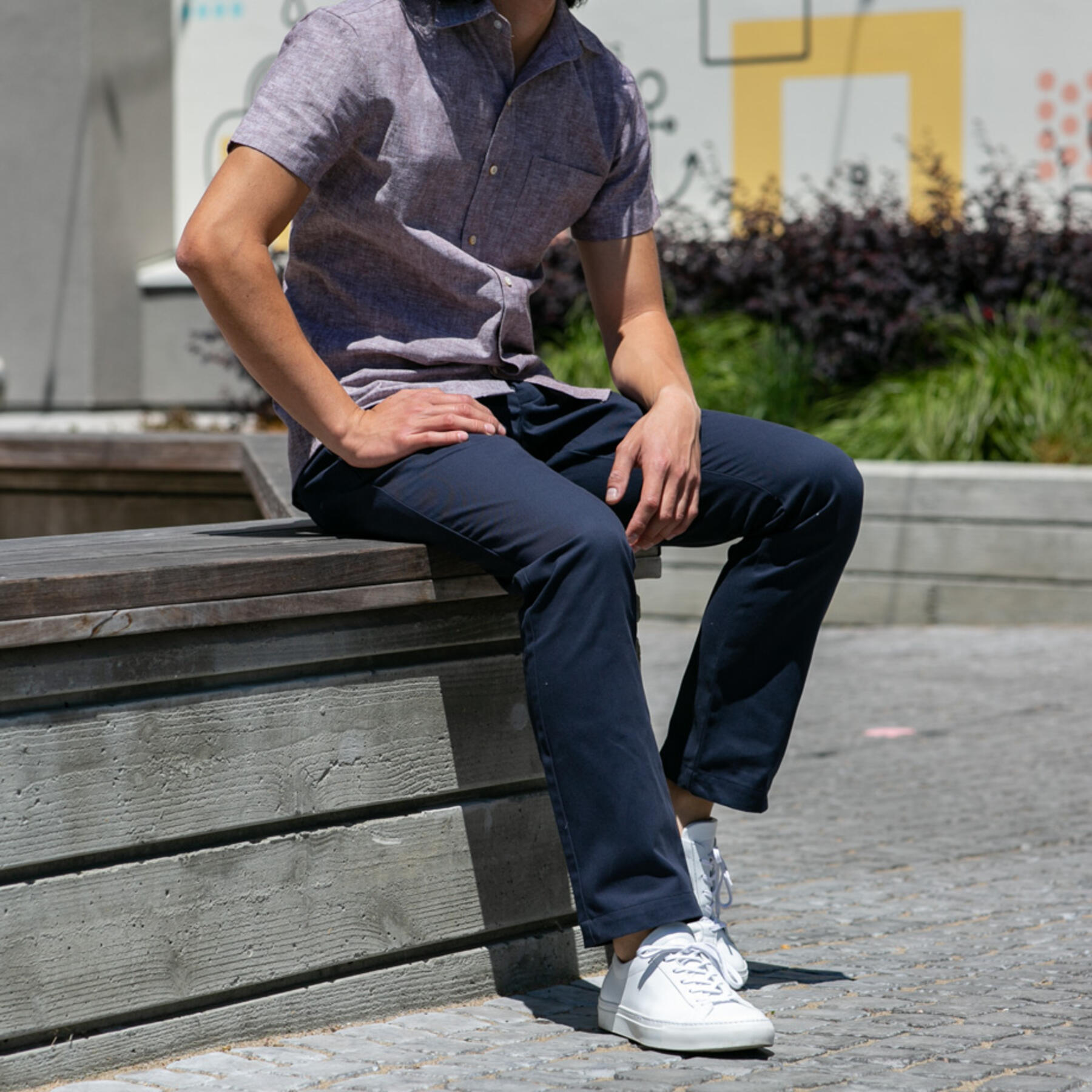 gustin #195 american brushed chinos - navy