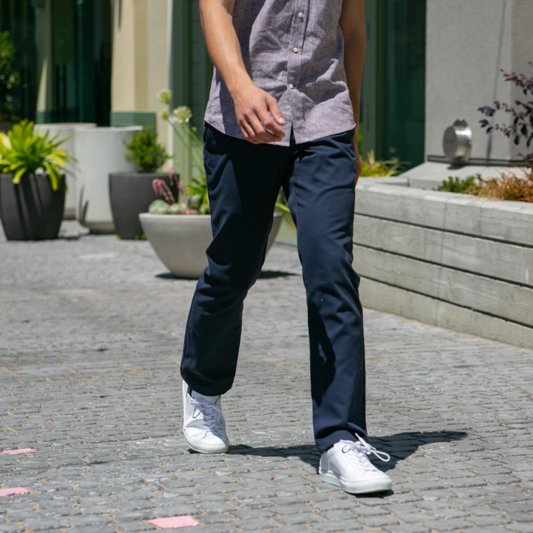 gustin #195 american brushed chinos - navy
