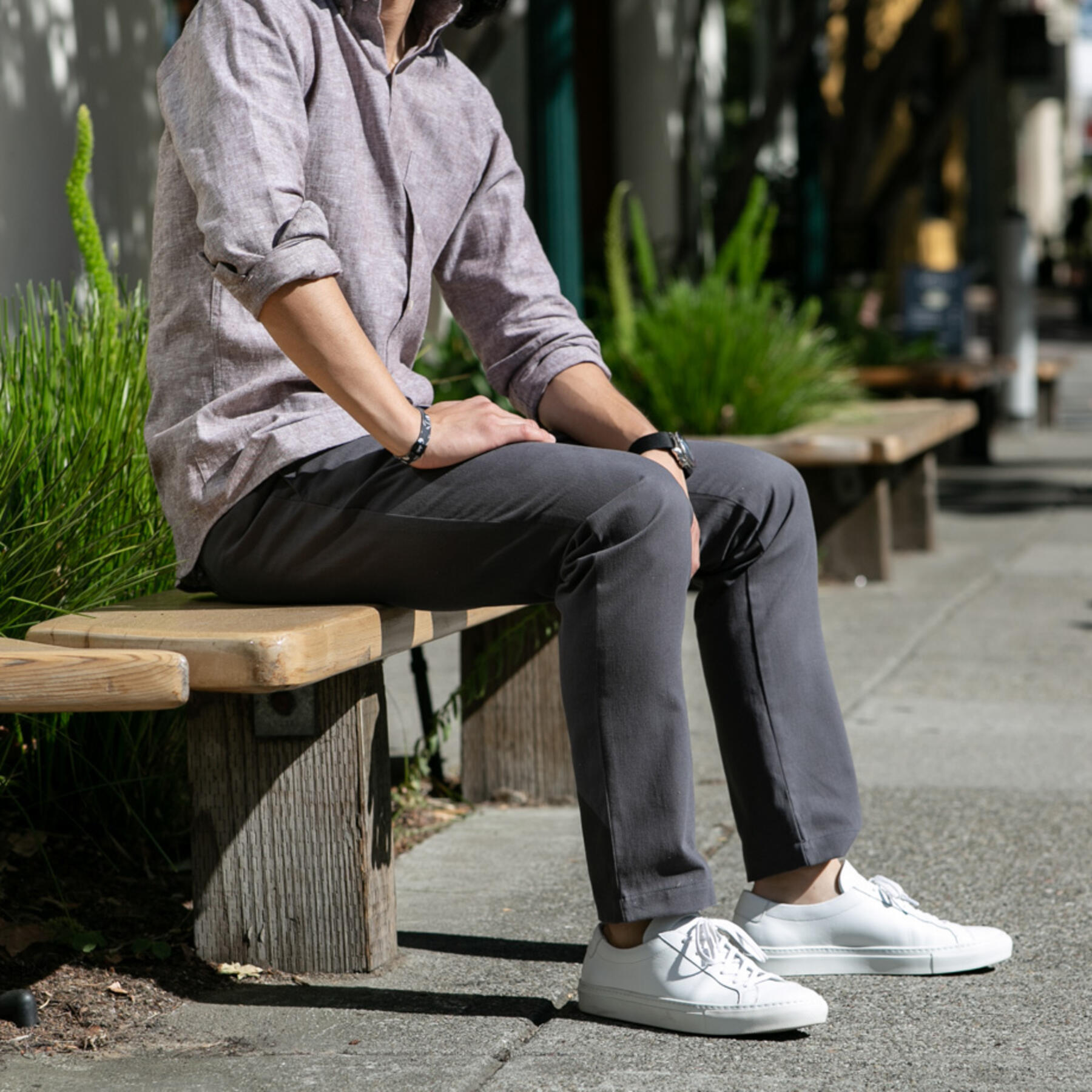 gustin #196 american brushed chinos - charcoal