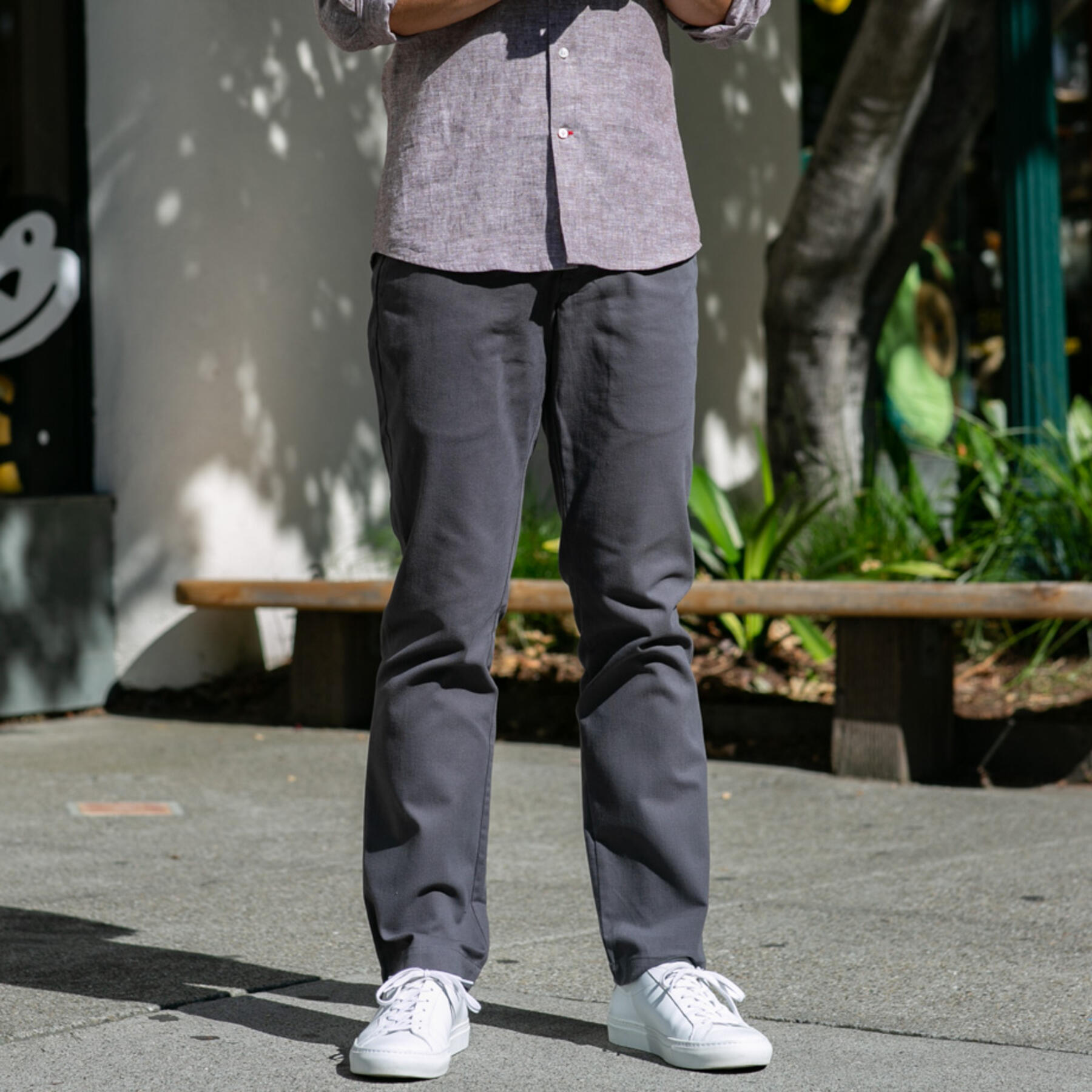 gustin #196 american brushed chinos - charcoal