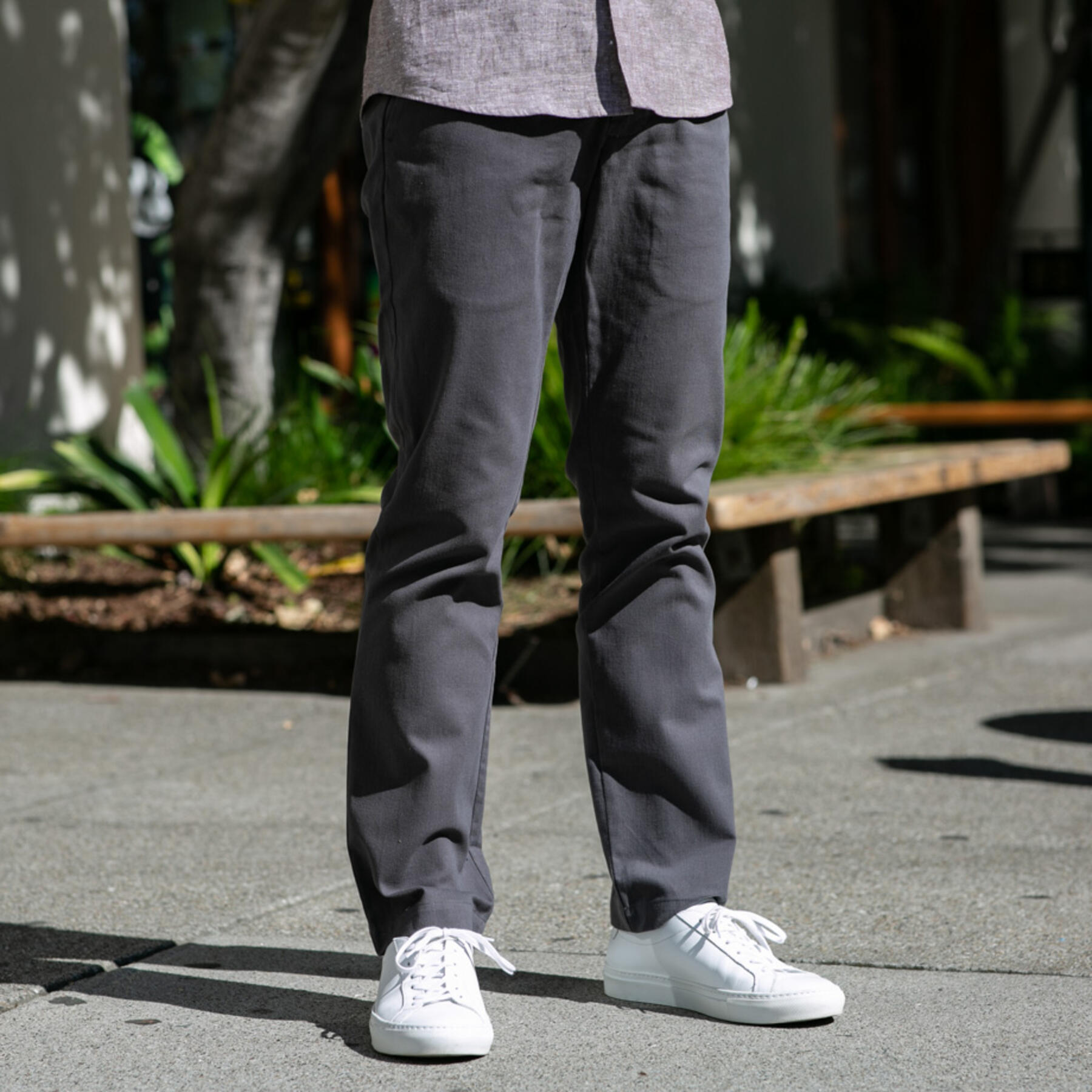 gustin #196 american brushed chinos - charcoal