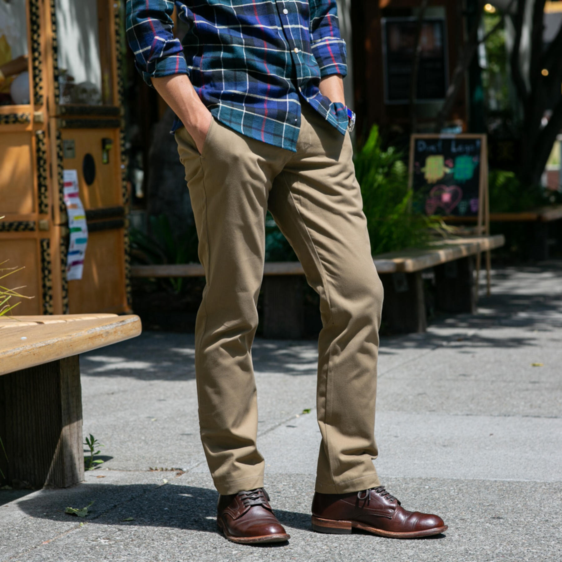 gustin #198 american brushed chinos - khaki