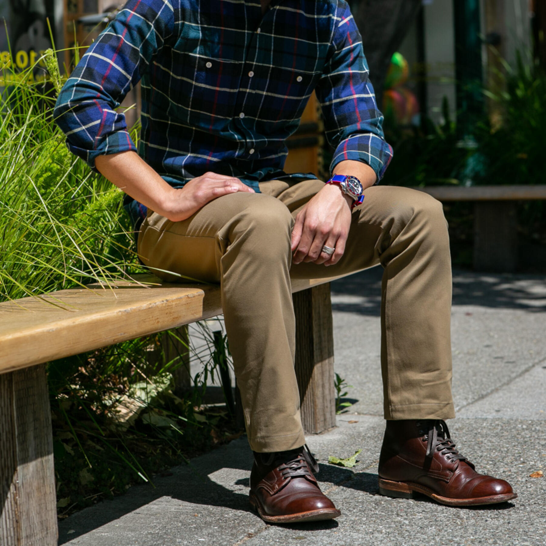 gustin #198 american brushed chinos - khaki