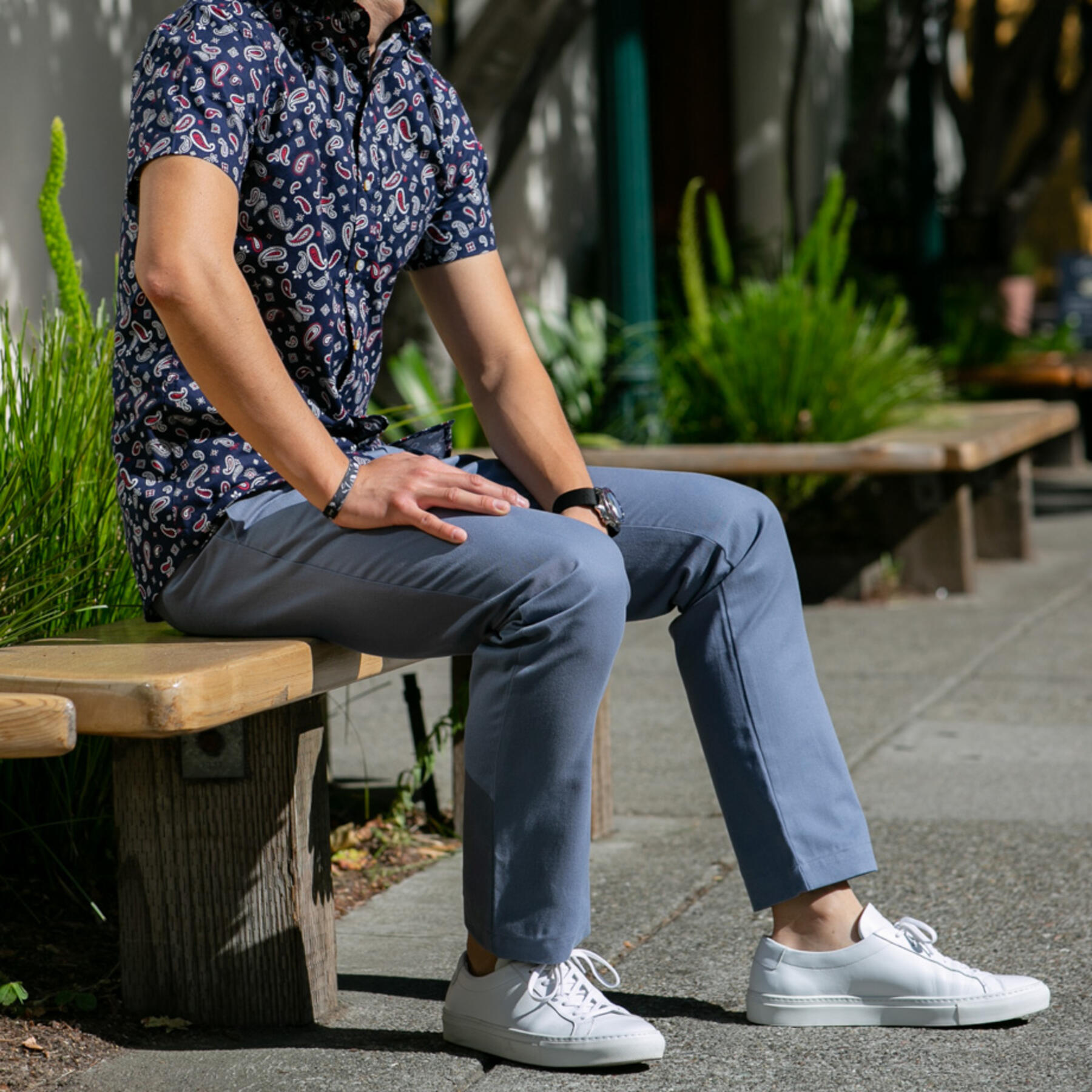 gustin #199 american brushed chinos - vintage blue