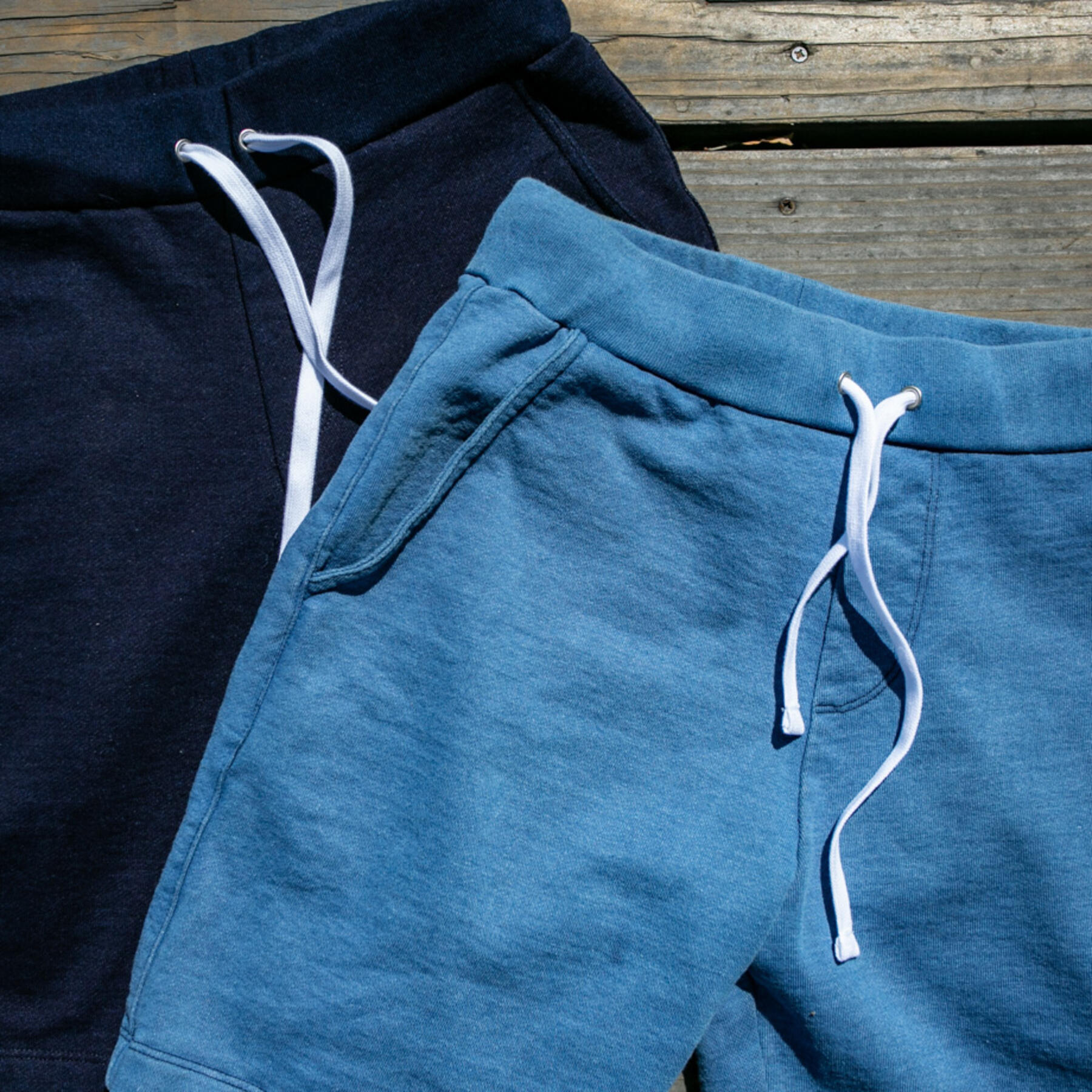 gustin indigo dye sweatshorts - 2 pack