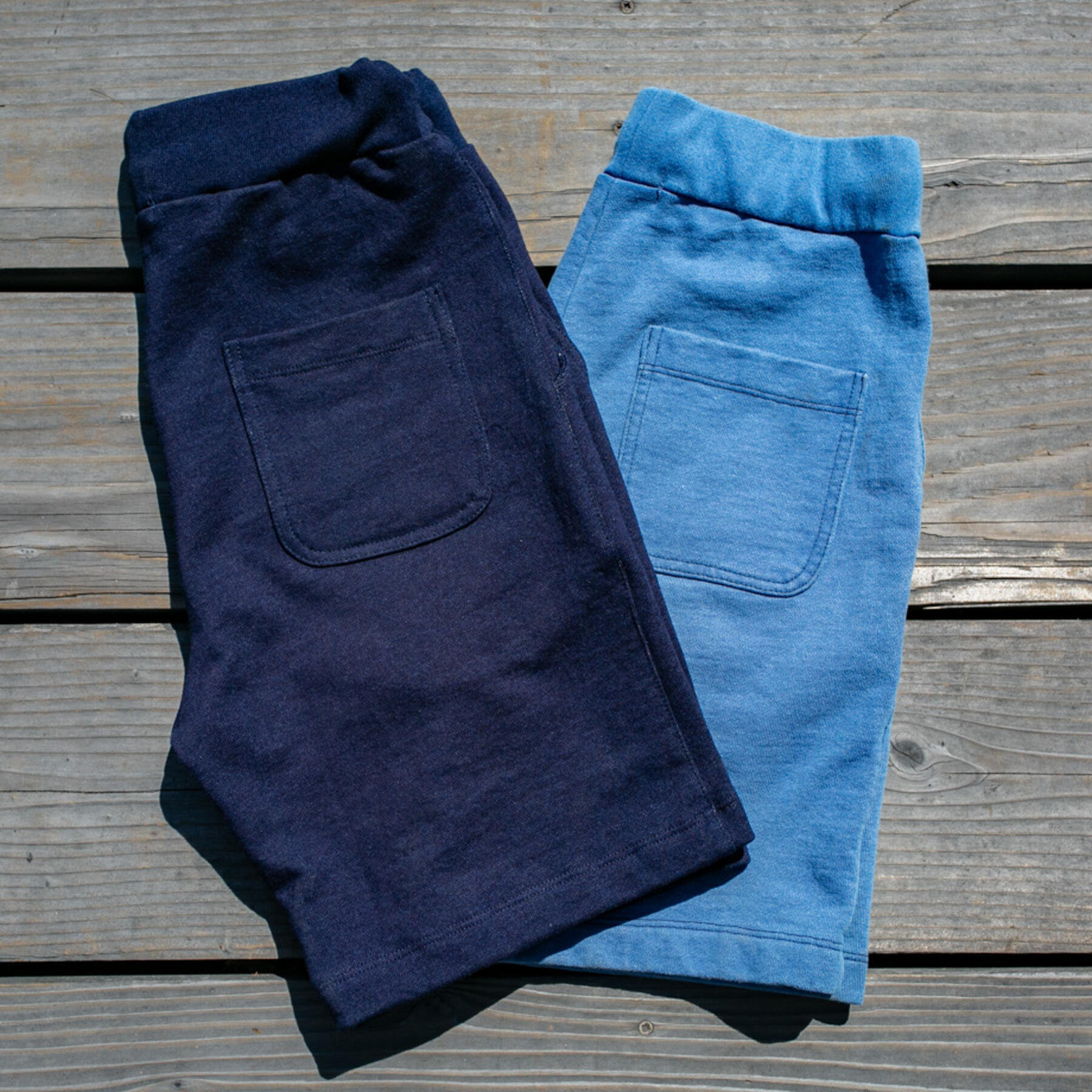 gustin indigo dye sweatshorts - 2 pack