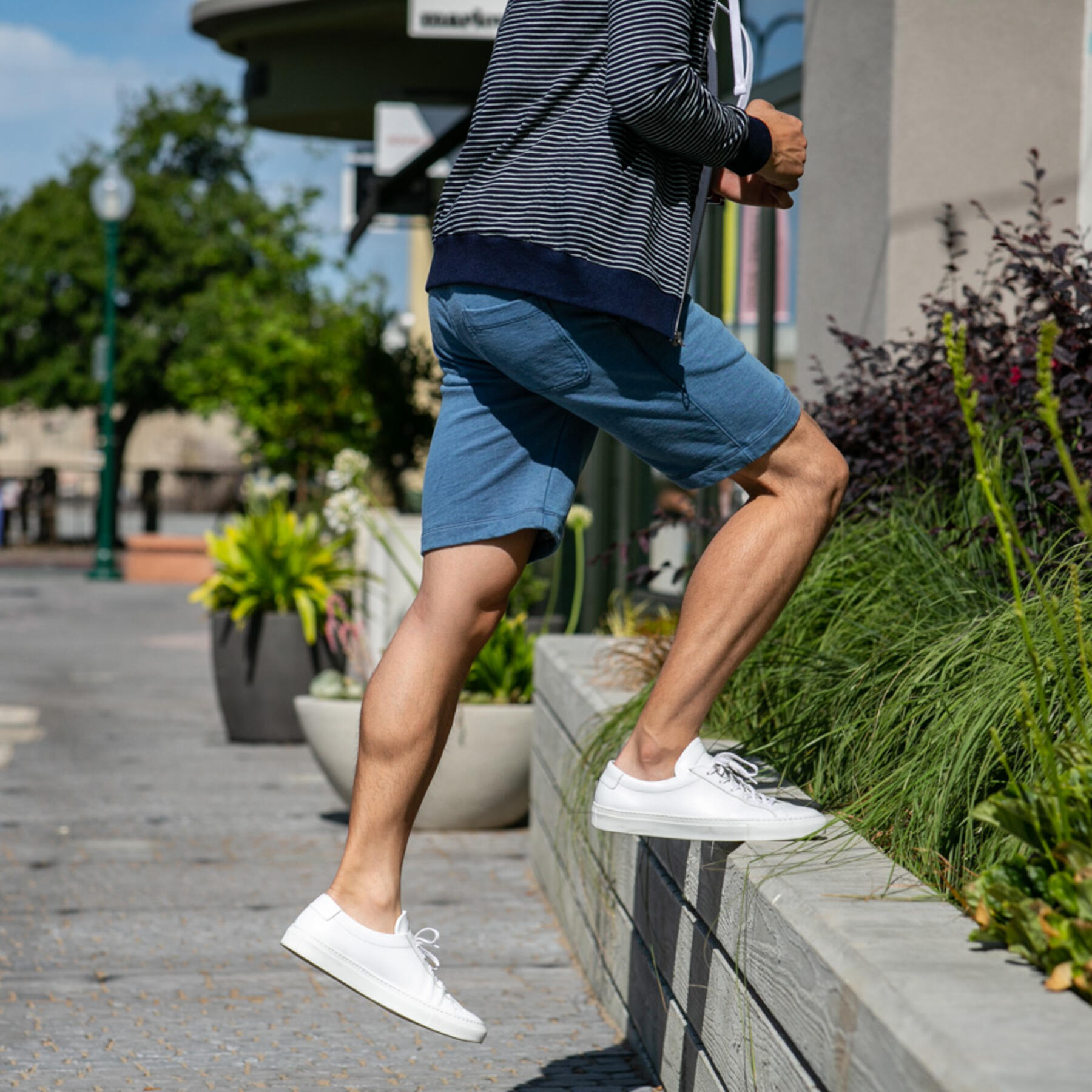 gustin indigo dye sweatshorts - 2 pack