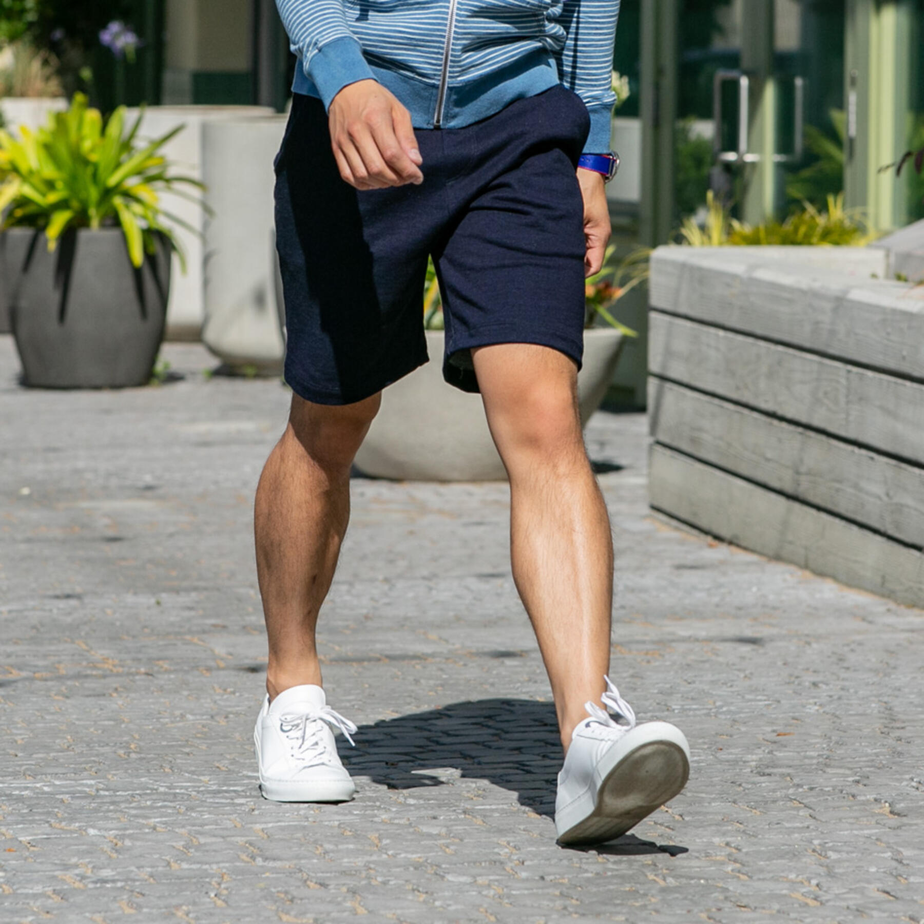 gustin indigo dye sweatshorts - dark