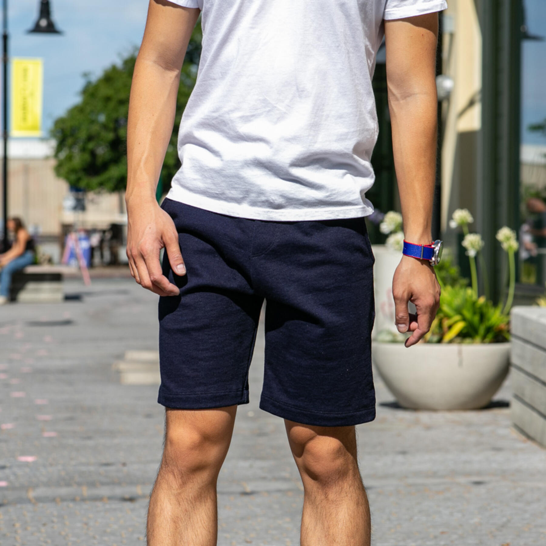 gustin indigo dye sweatshorts - dark