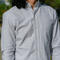 gustin #686 linen charcoal stripe