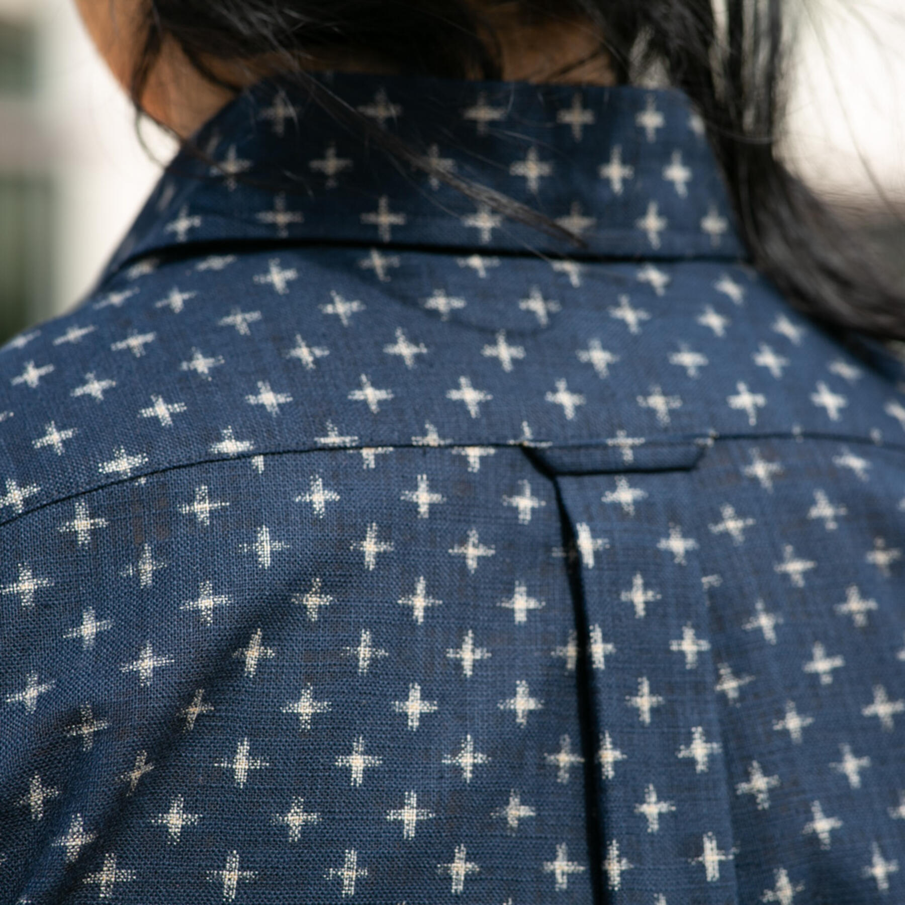 gustin #687 indigo star short sleeve shirt