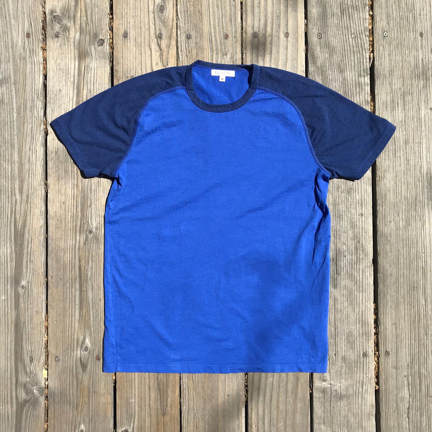 gustin royal blue raglan t-shirt