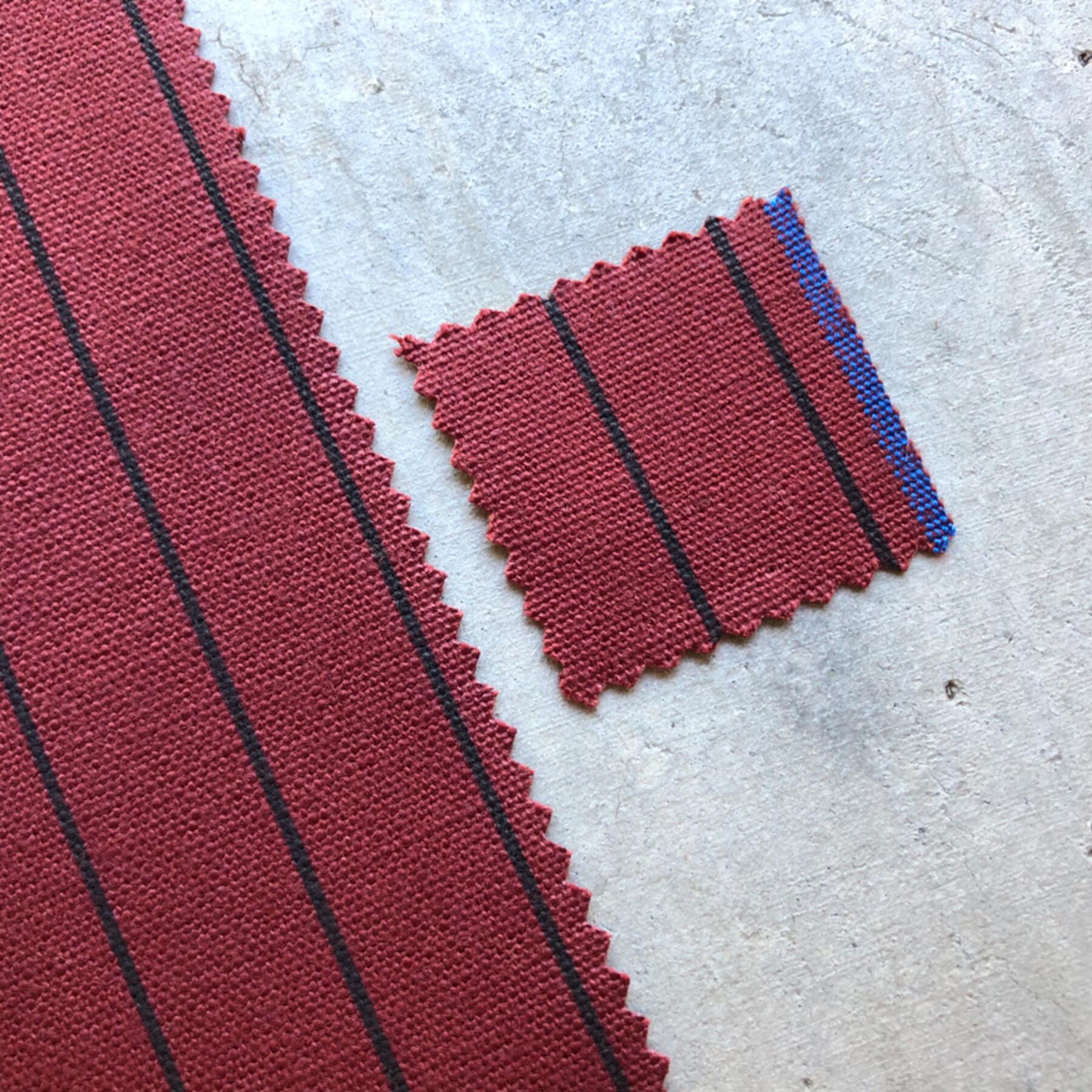 gustin #440 selvedge stripe canvas - oxblood