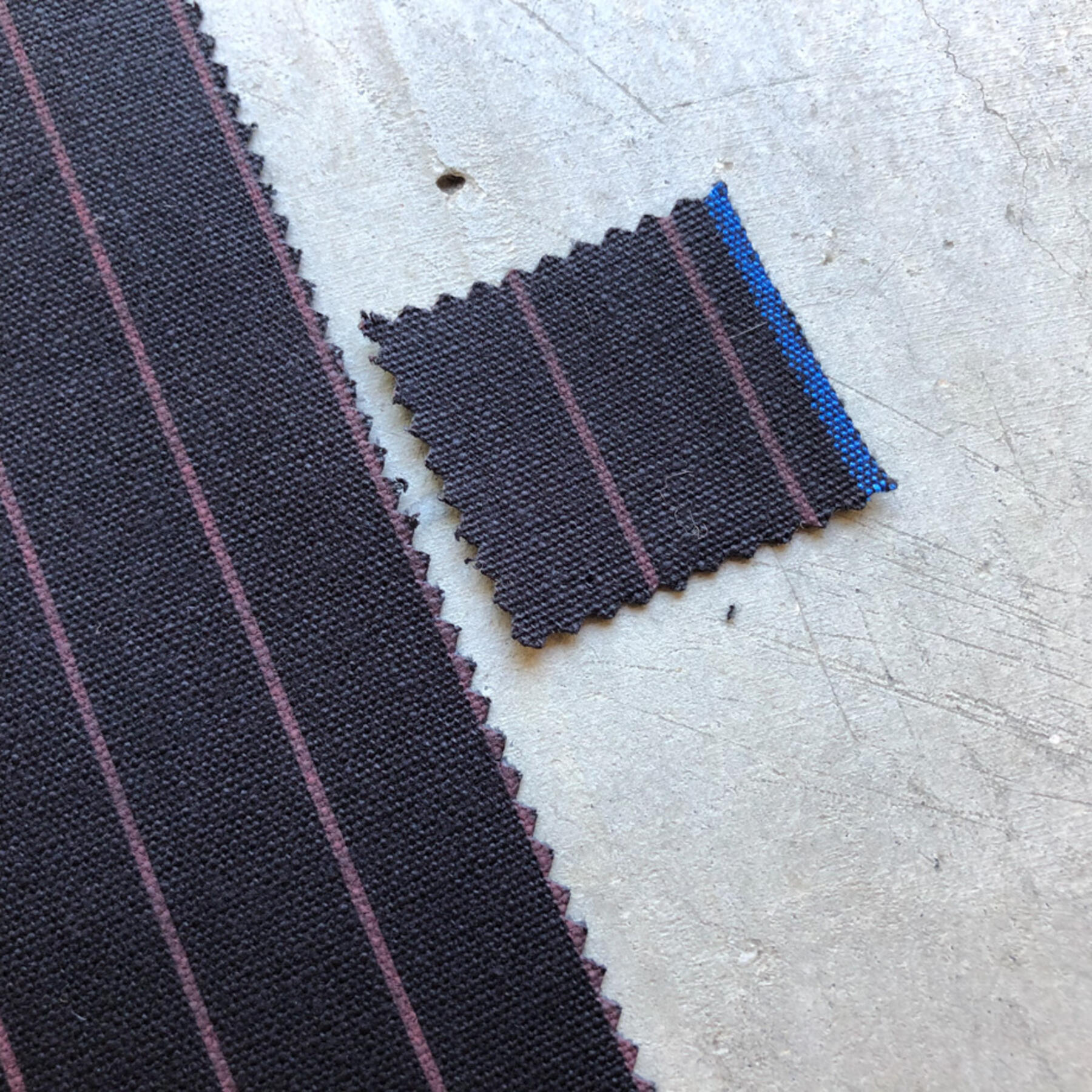 gustin #442 selvedge stripe canvas - black
