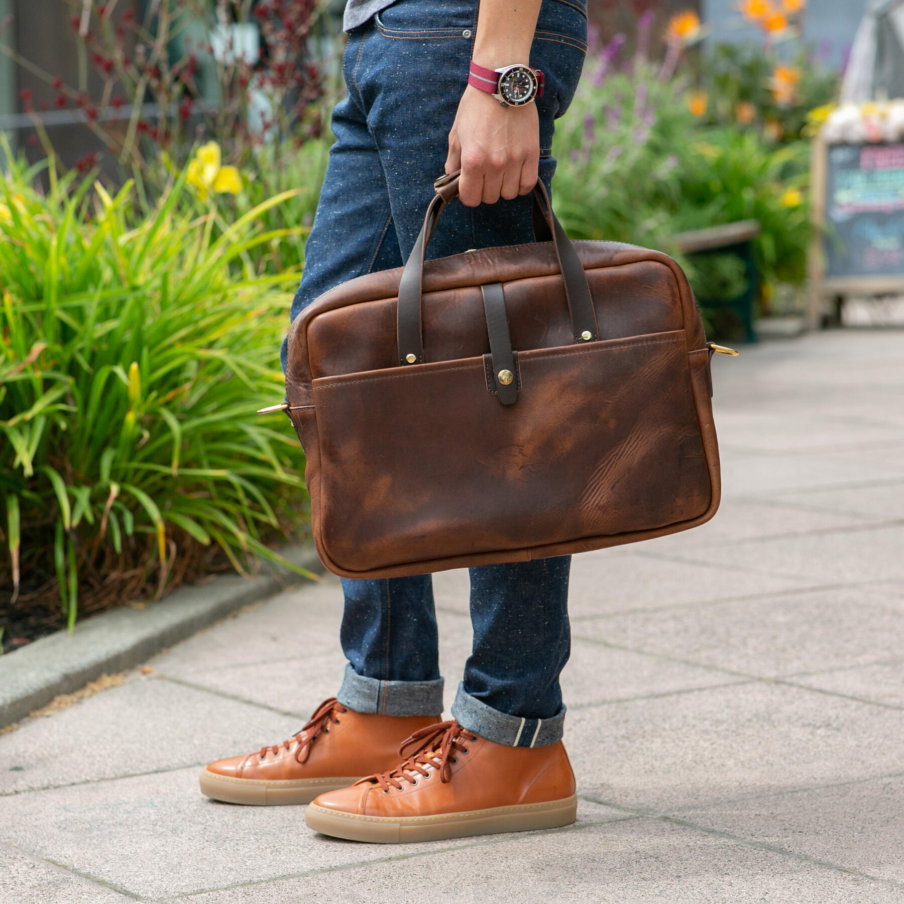 gustin the deluxe briefcase - horween chromexcel #8