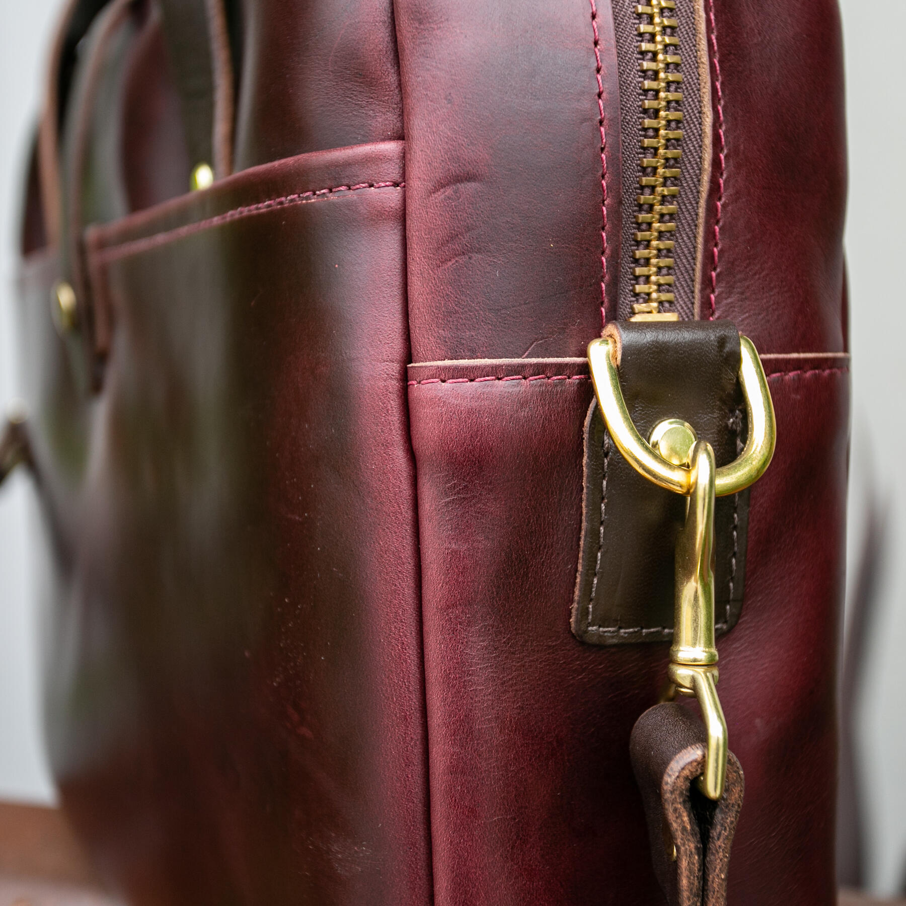 gustin the deluxe briefcase - horween chromexcel #8