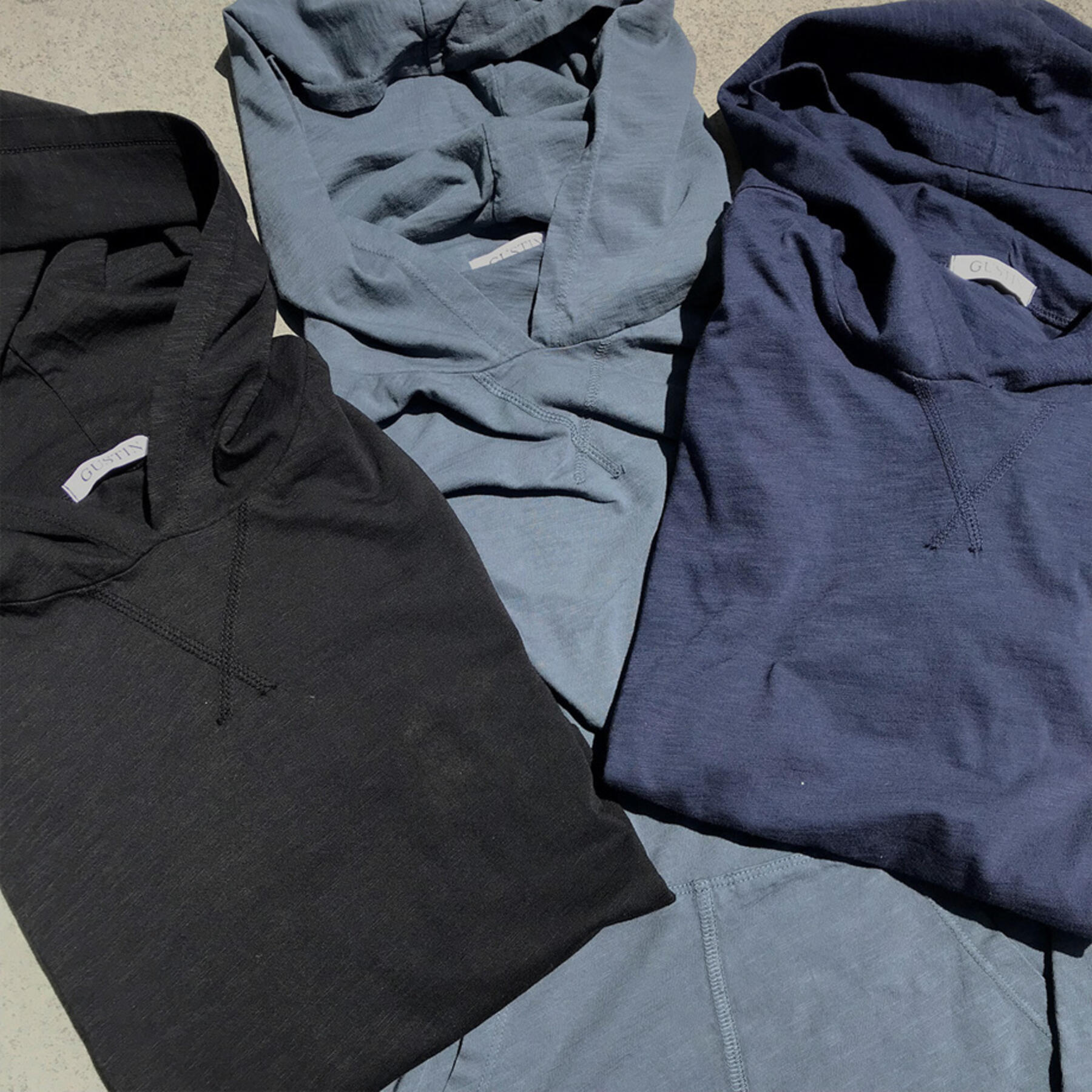 gustin superlight slub pocket hoodie 3 pack