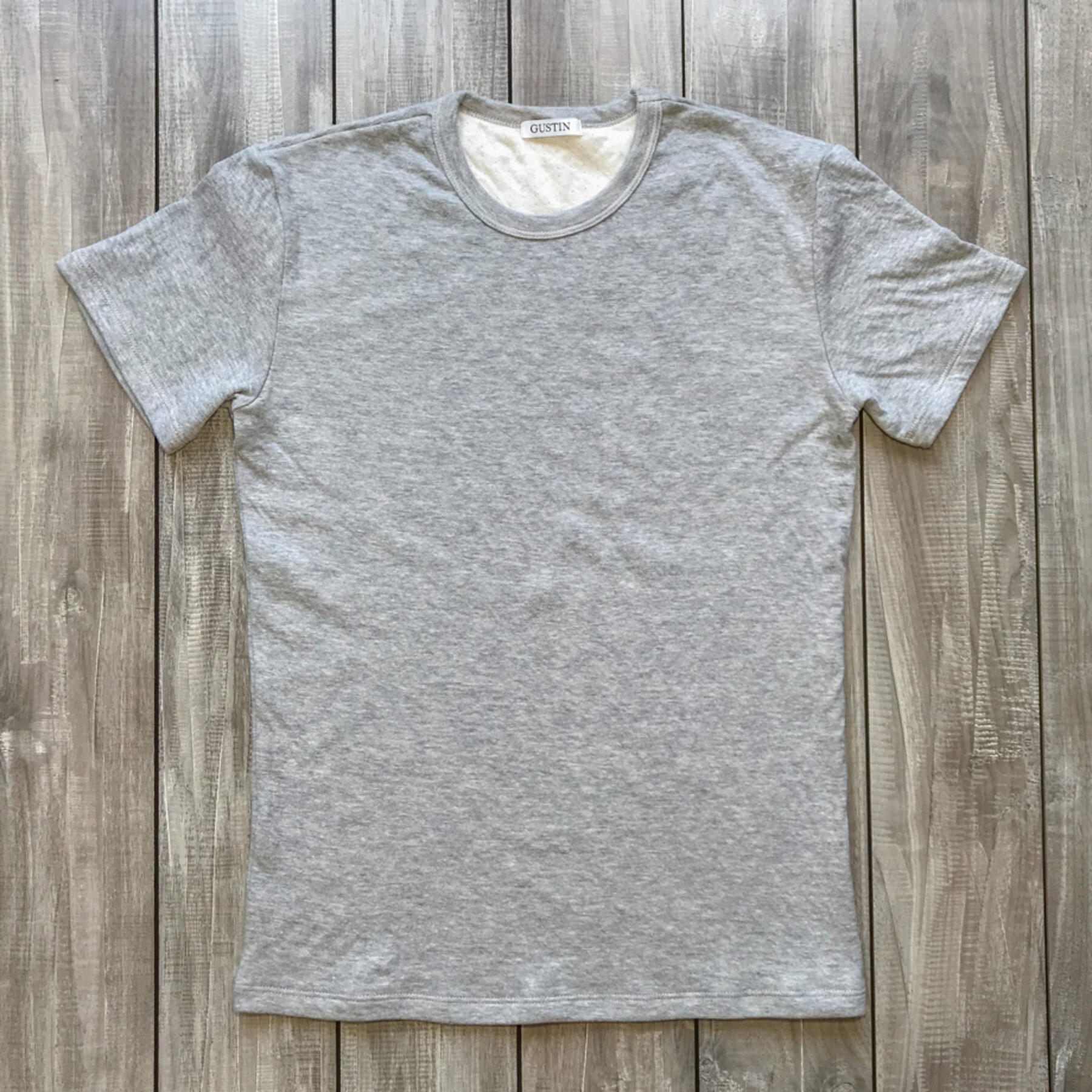 gustin double knit t-shirt - 2 pack (heather grey, forest)