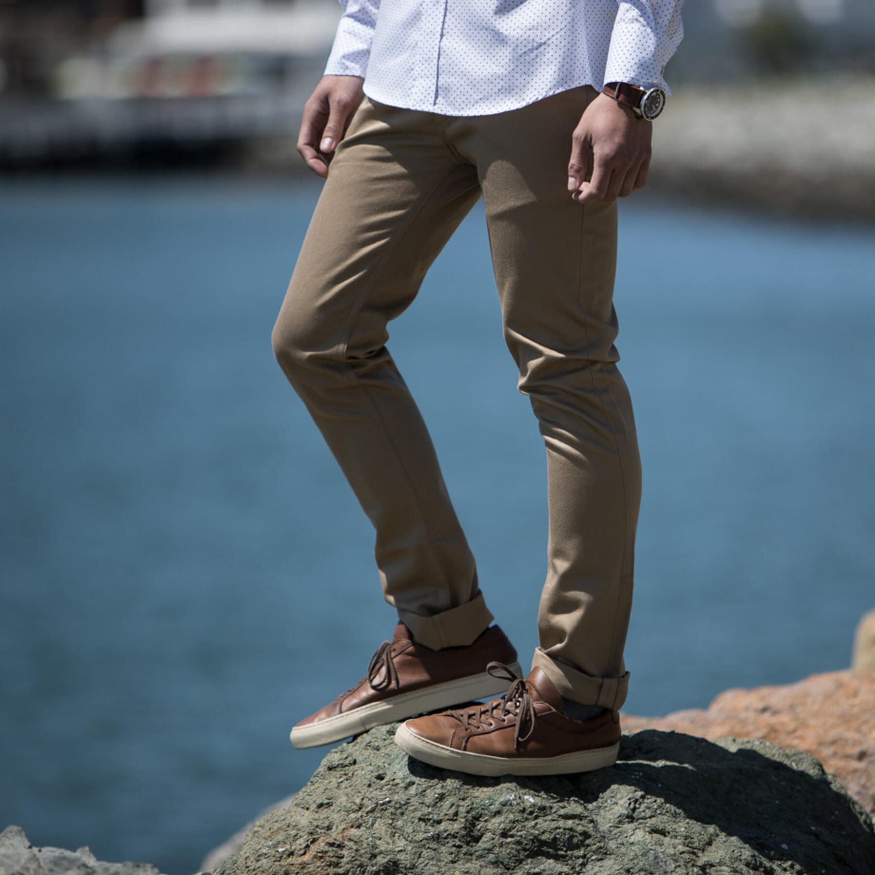 gustin #444 selvedge twill - khaki