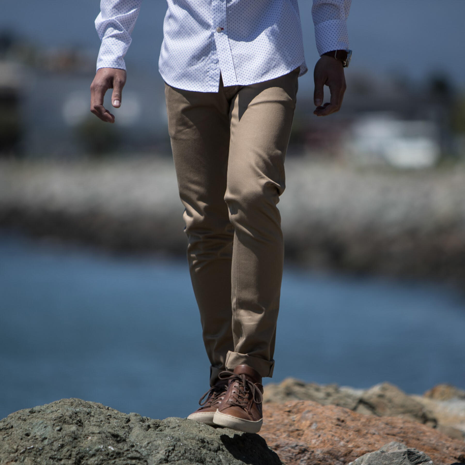 gustin #444 selvedge twill - khaki