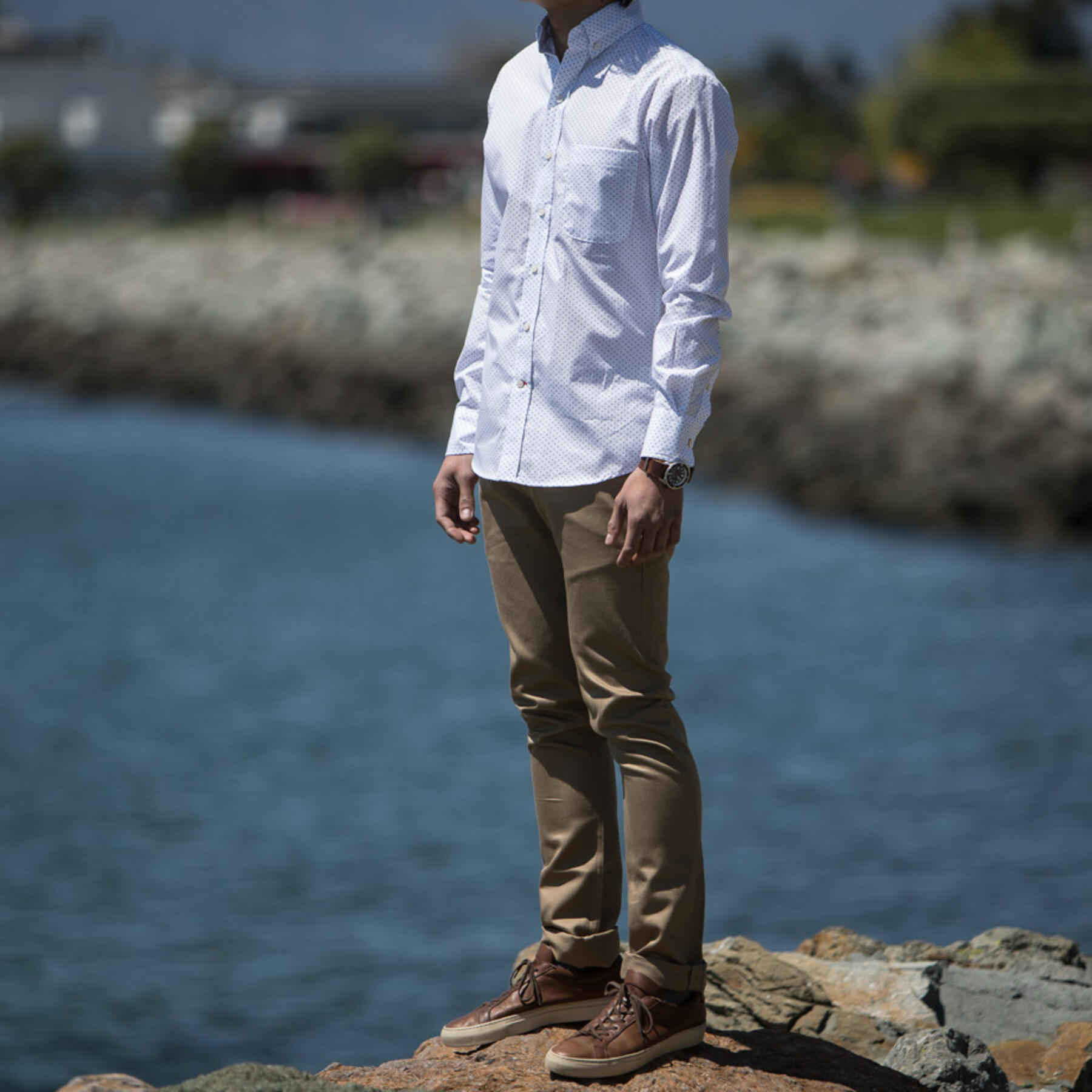 gustin #444 selvedge twill - khaki