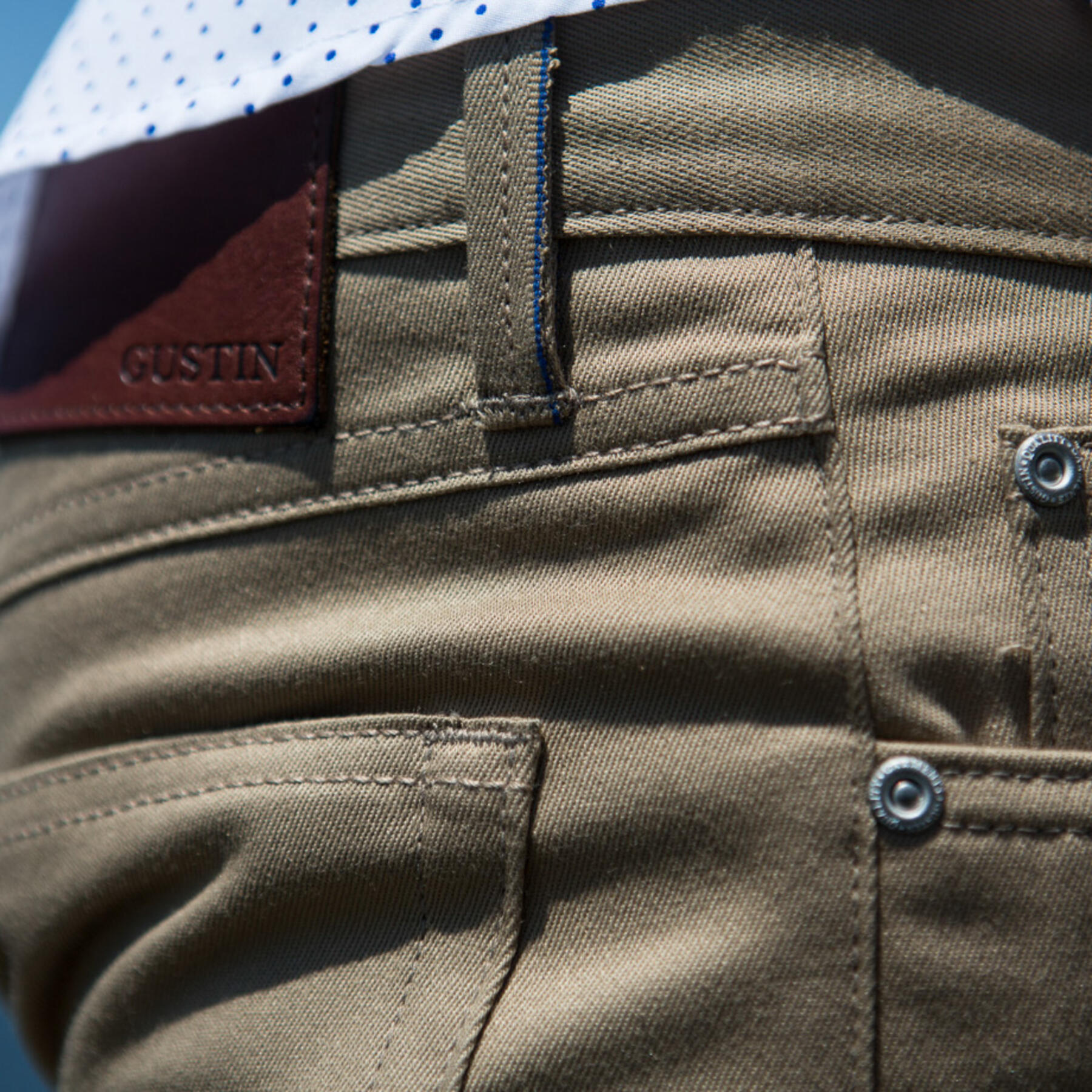 gustin #444 selvedge twill - khaki