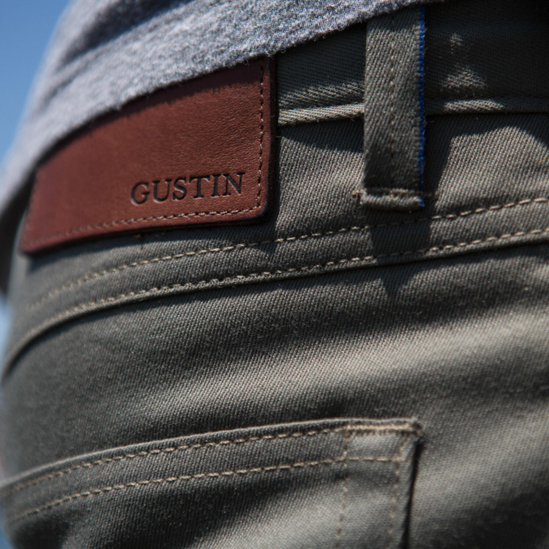 gustin #445 selvedge twill - olive