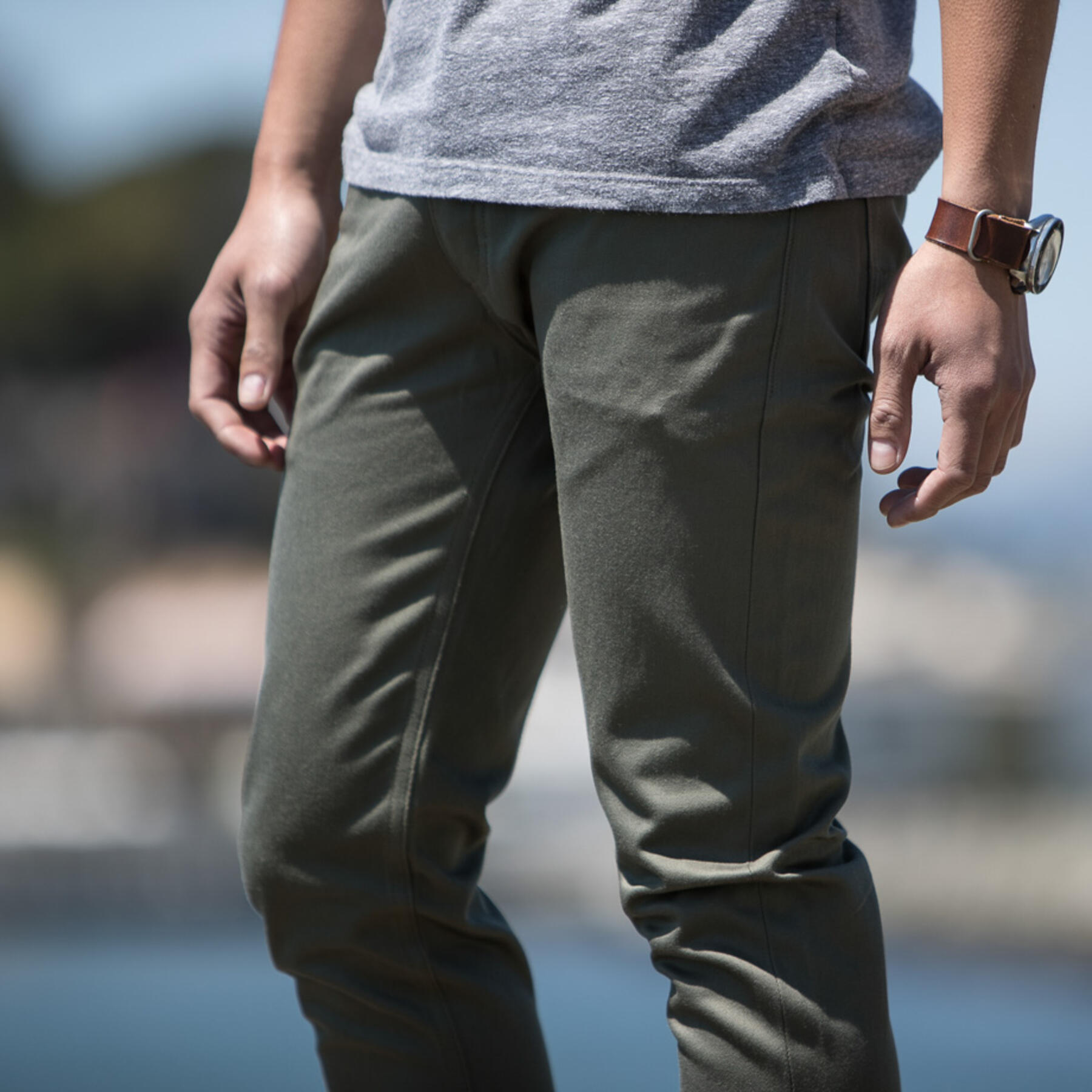 gustin #445 selvedge twill - olive