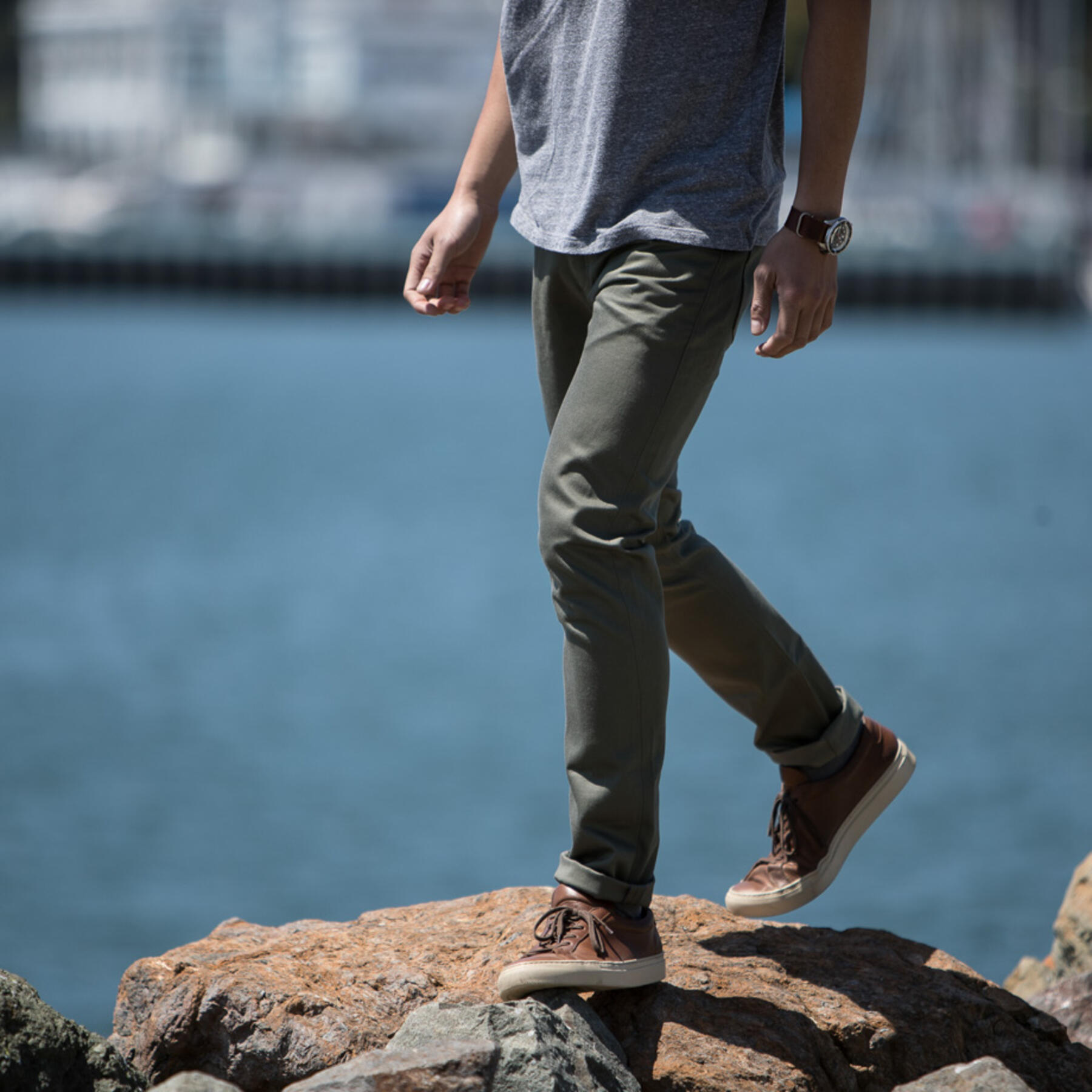 gustin #445 selvedge twill - olive