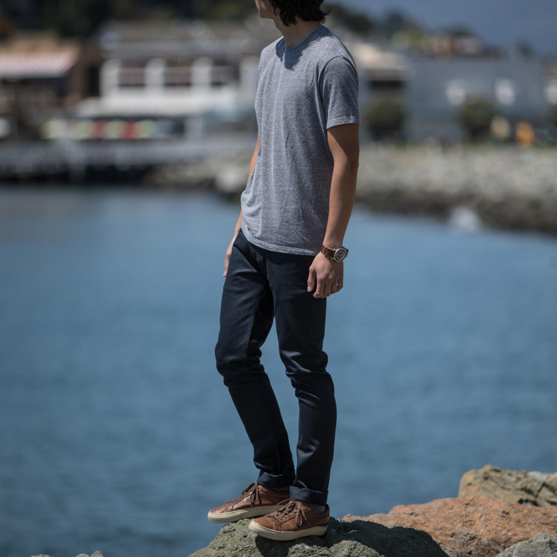 gustin #446 selvedge twill - navy